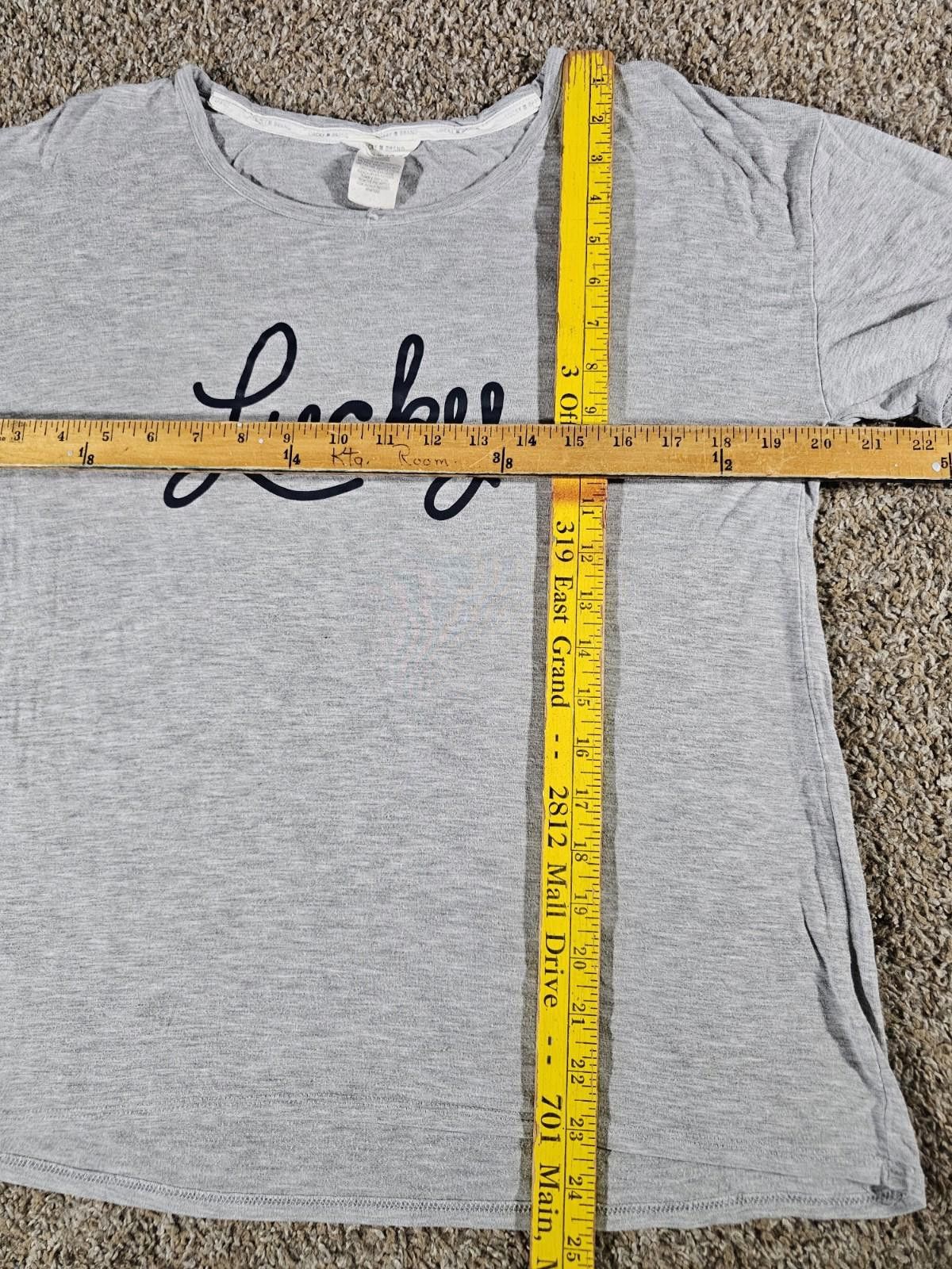 Lucky Brand Lucky Brand Shirt Womens Medium Gray Short Sleeve Stretch Size M / US 6-8 / IT 42-44 - 4 Thumbnail
