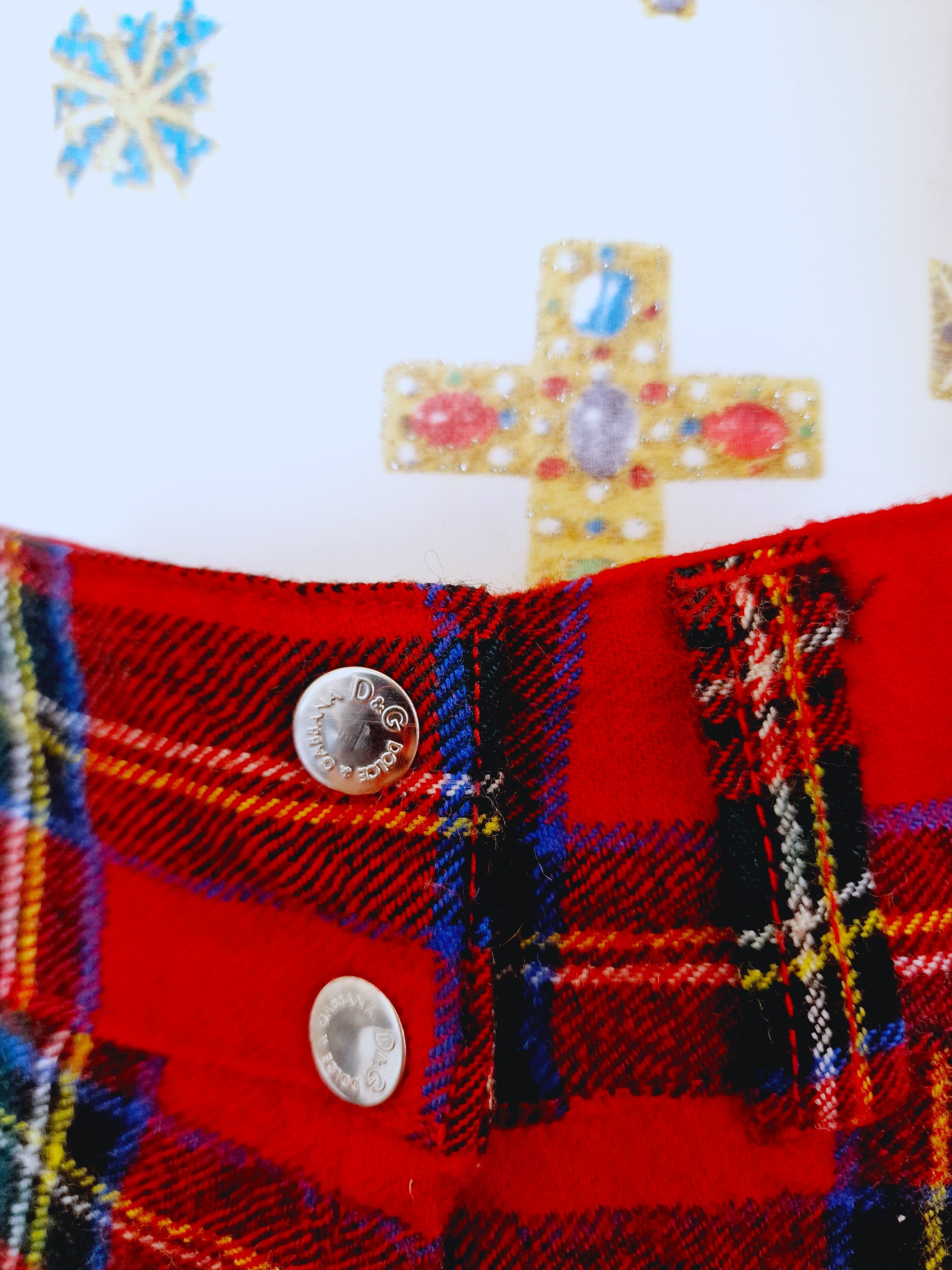 Dolce & Gabbana D&G Dolce and Gabbana Tartan School Girl Wool Skirt Size 30" / US 8 / IT 44 - 3 Thumbnail