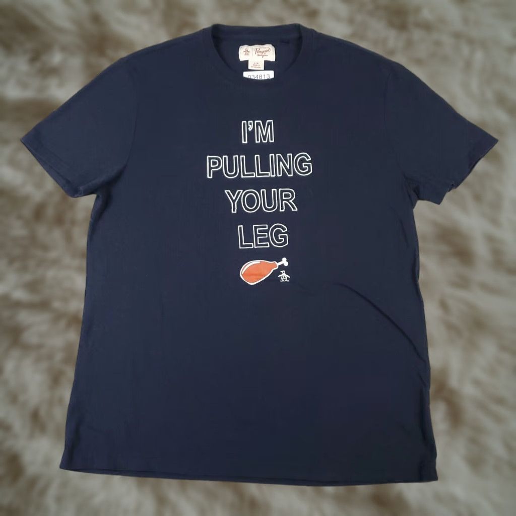 Original Penguin Original Penguin T Shirt Mens Large Blue Short Sleeve Crew Neck Cotton Logo Graphic Casual Vintage No Size US L / EU 52-54 / 3 - 1 Thumbnail