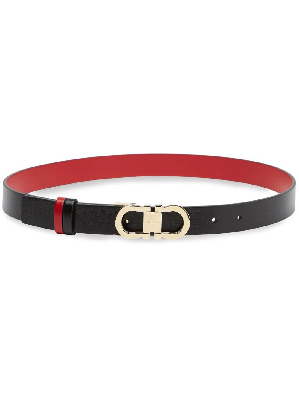 image of Salvatore Ferragamo Leather Belt 100 in Brown, Women's