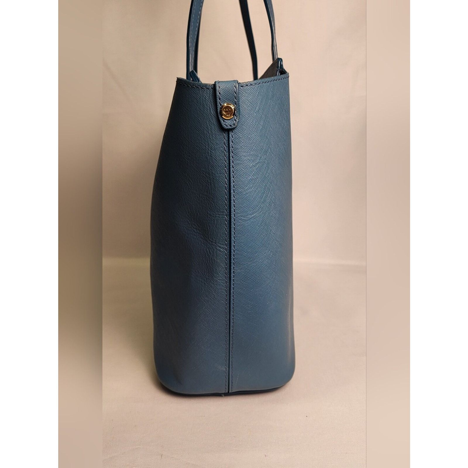 MCM Blue MCM Saffiano Leather Shopper Tote Bag Detachable Pouch Size ONE SIZE - 4 Thumbnail