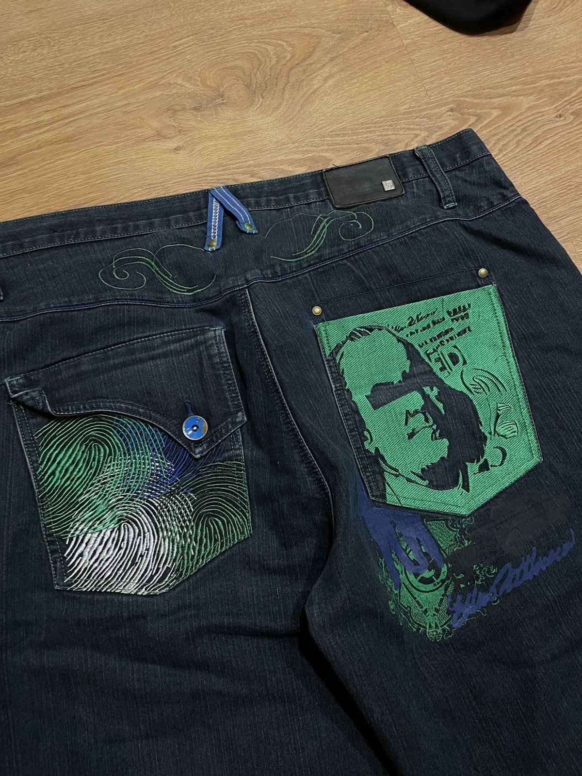 G-Unit × Vintage Rare Vintage G-Unit Rap Shorts «Benjamin Franklin» Size US 40 / EU 56 - 3 Thumbnail