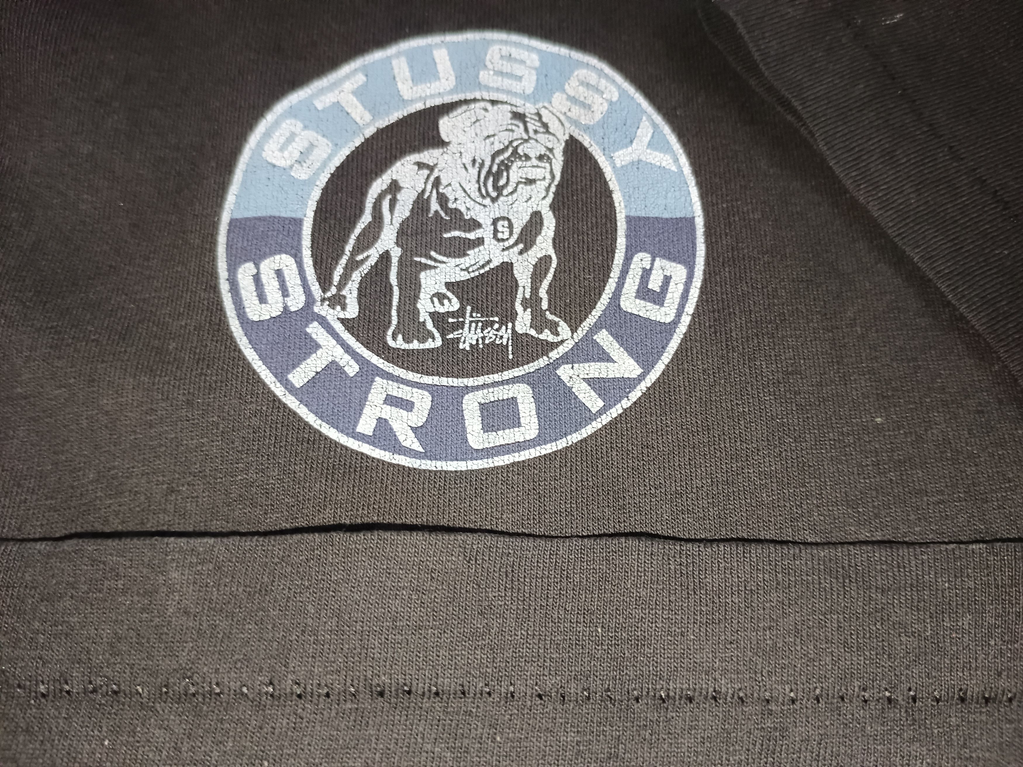 Hypebeast × Stussy × Vintage Vintage 90s Stussy Strong Pit Bull T-Shirt Size US XL / EU 56 / 4 - 4 Thumbnail