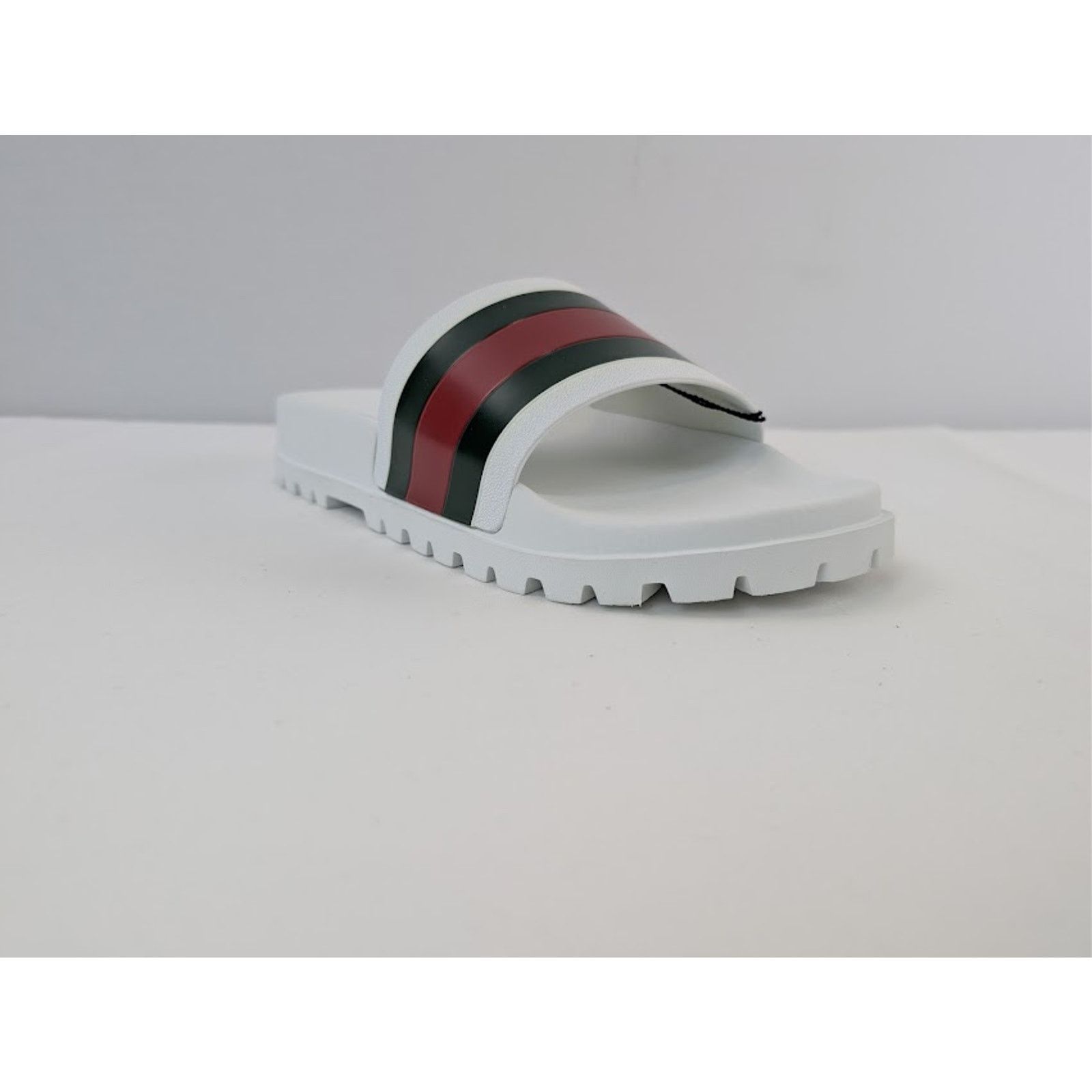 Gucci o1rshd1 13 Gucci-13.5 US / Web Slide Sandal in Great White Size US 14 / EU 47 - 2 Thumbnail