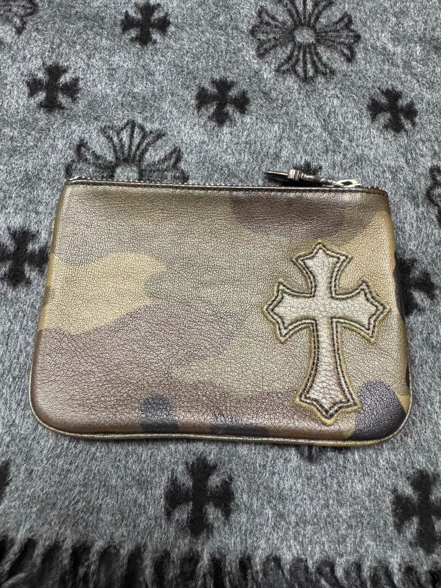 Chrome Hearts Green Camouflage Cross Zip Pouch Size ONE SIZE - 1 Thumbnail