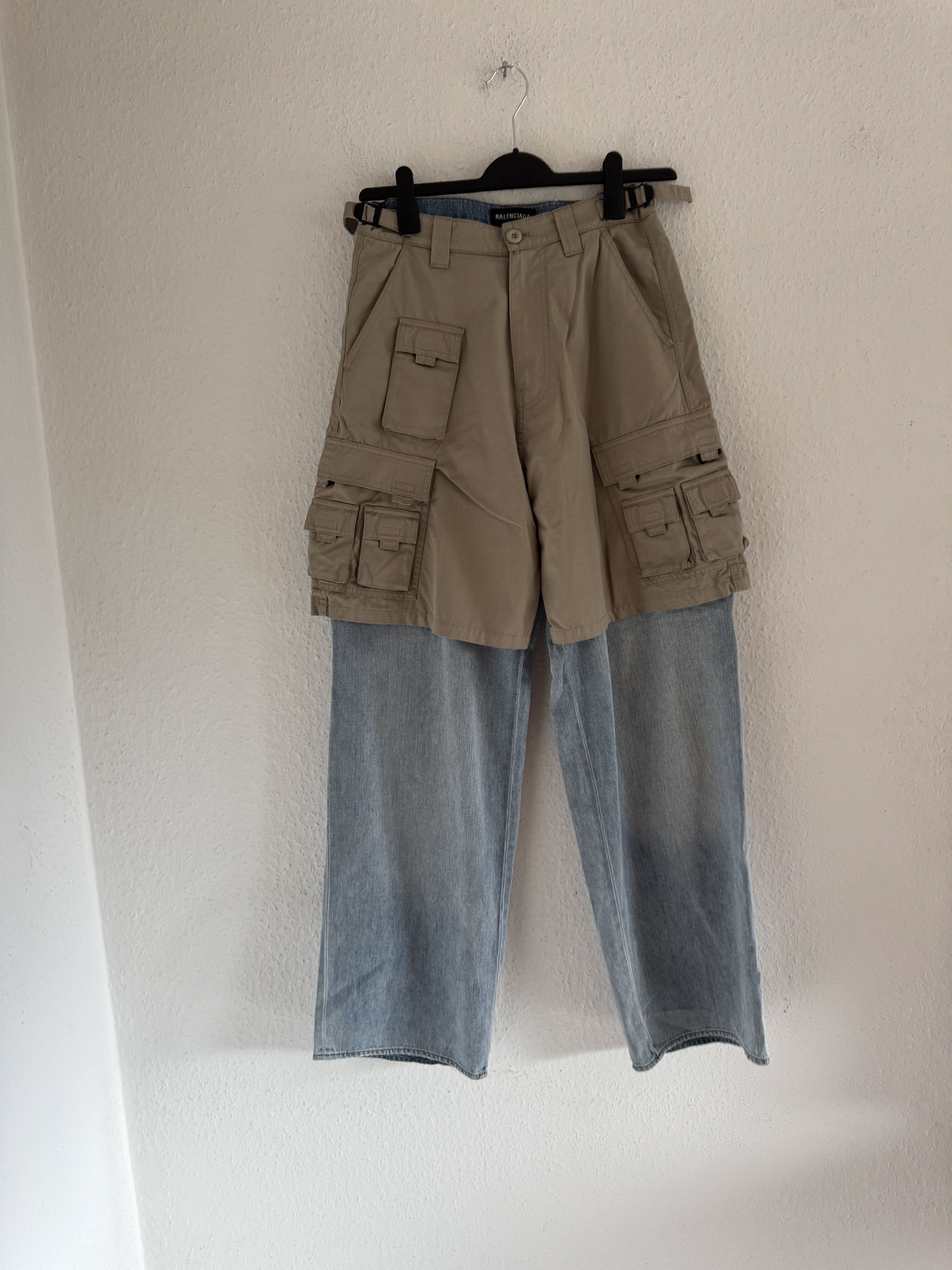 Balenciaga FW21 Afterworld Hybrid Panel Distressed Denim Size US 28 / EU 44 - 1 Thumbnail