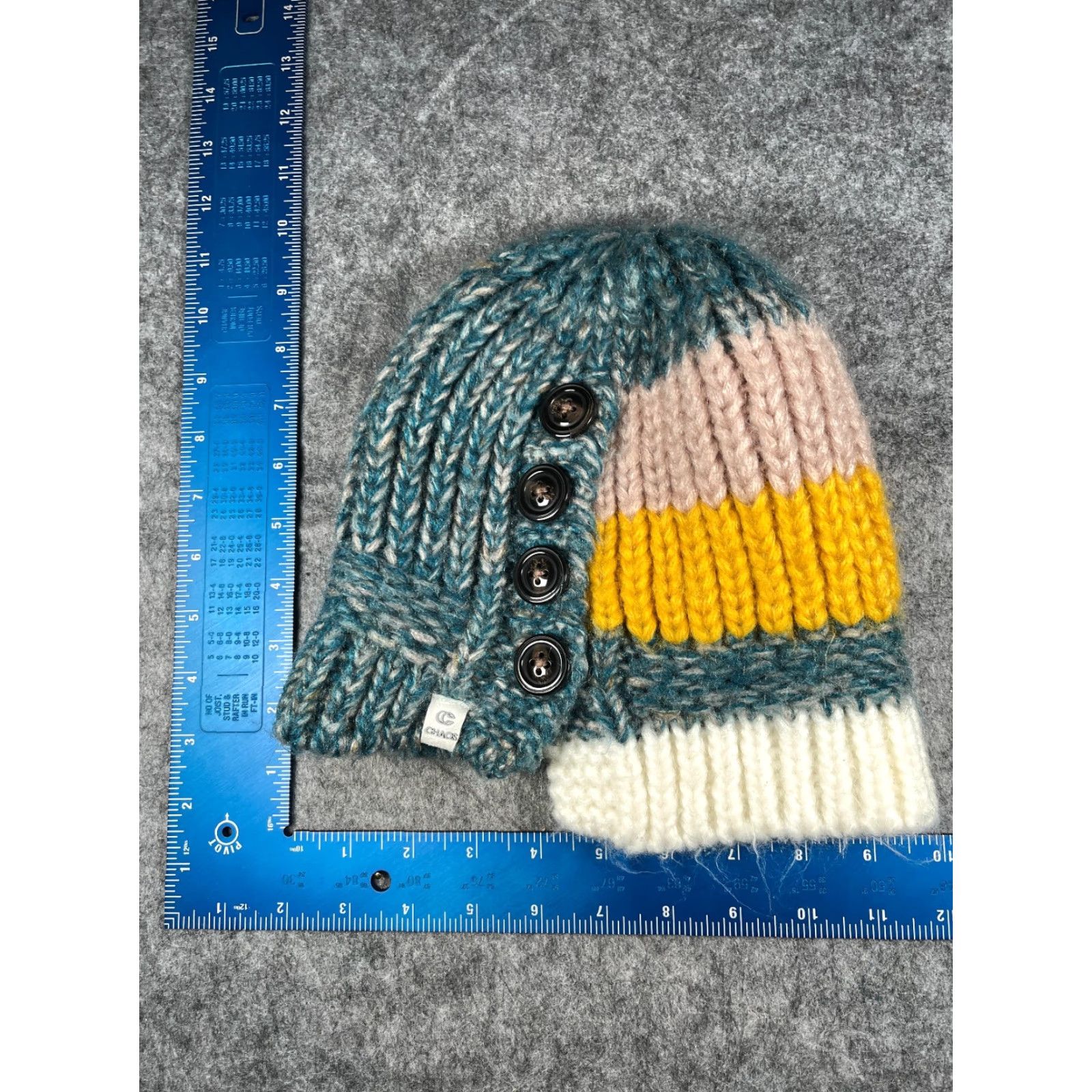 Vintage Chaos Beanie Women One Size Blue Knit Acrylic Outdoor Ski Size ONE SIZE - 5 Thumbnail