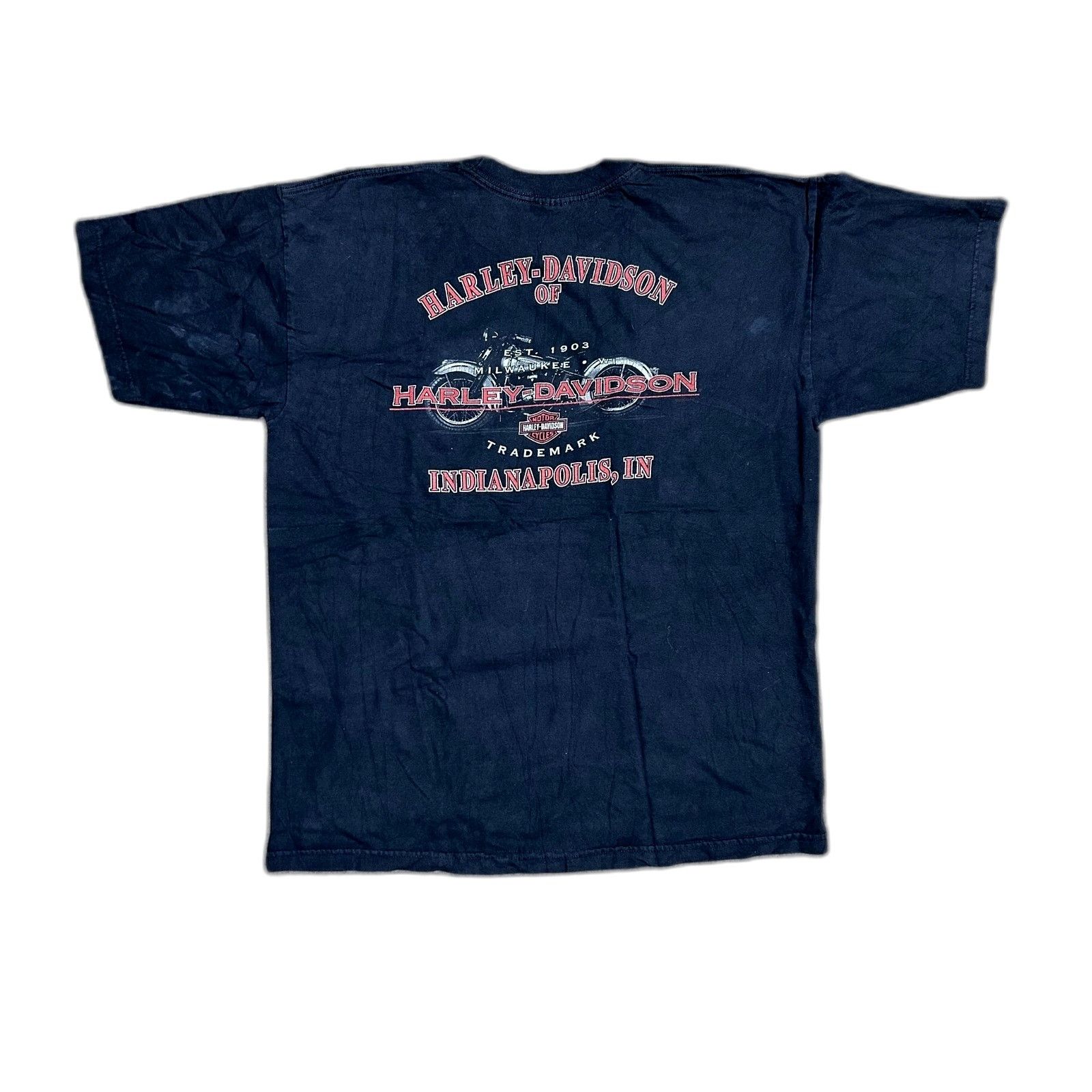 Vintage Vintage Y2K Harley Davidson Faded Biker Shirt XL Black Size US XL / EU 56 / 4 - 2 Thumbnail
