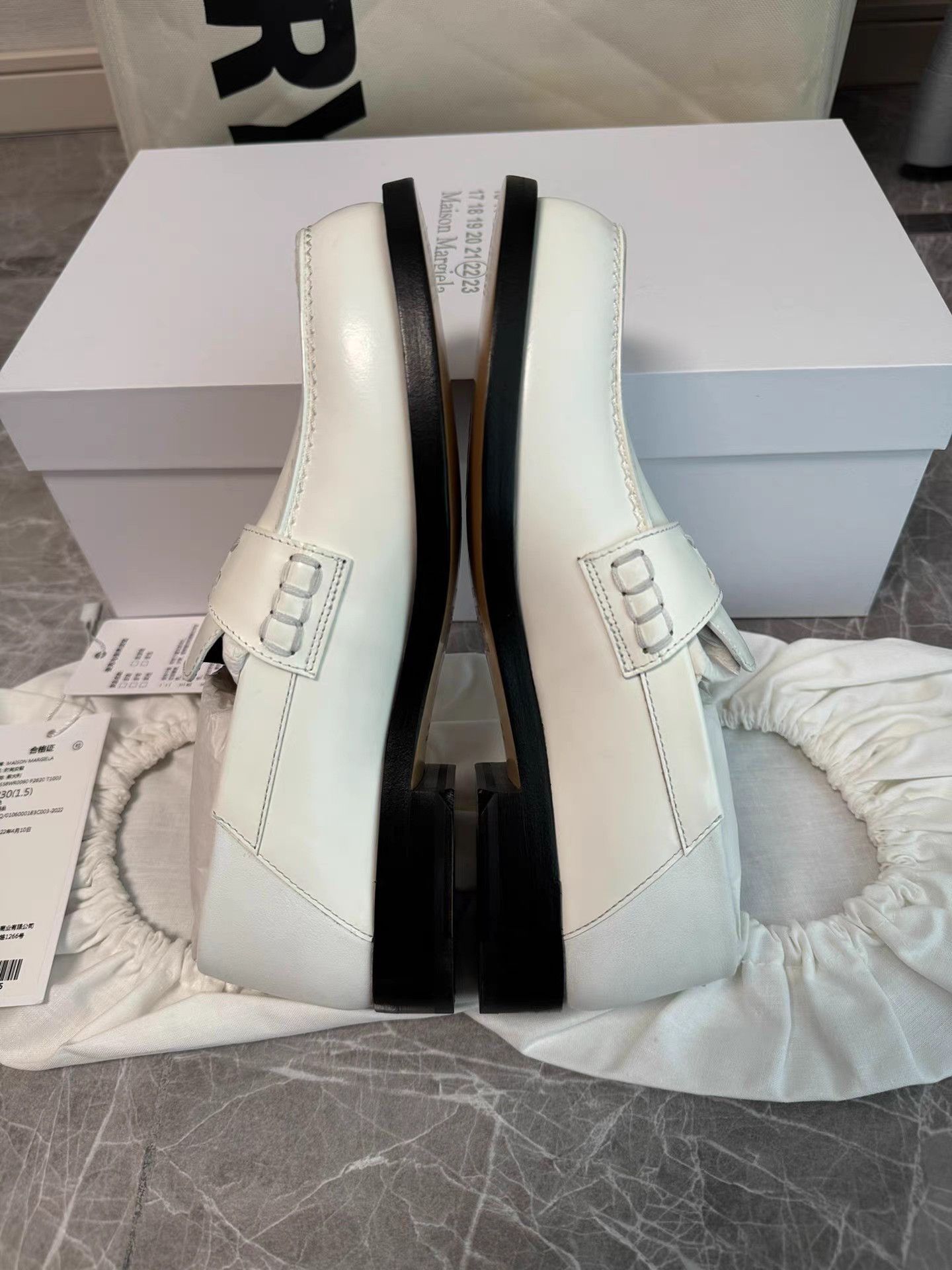 Maison Margiela Maison Margiela White Calfskin Leather Loafers K6 Size US 6.5 / IT 36.5 - 7 Thumbnail