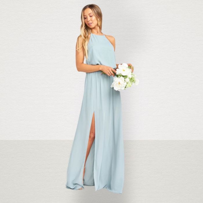 Heather halter dress silver sage crisp hotsell