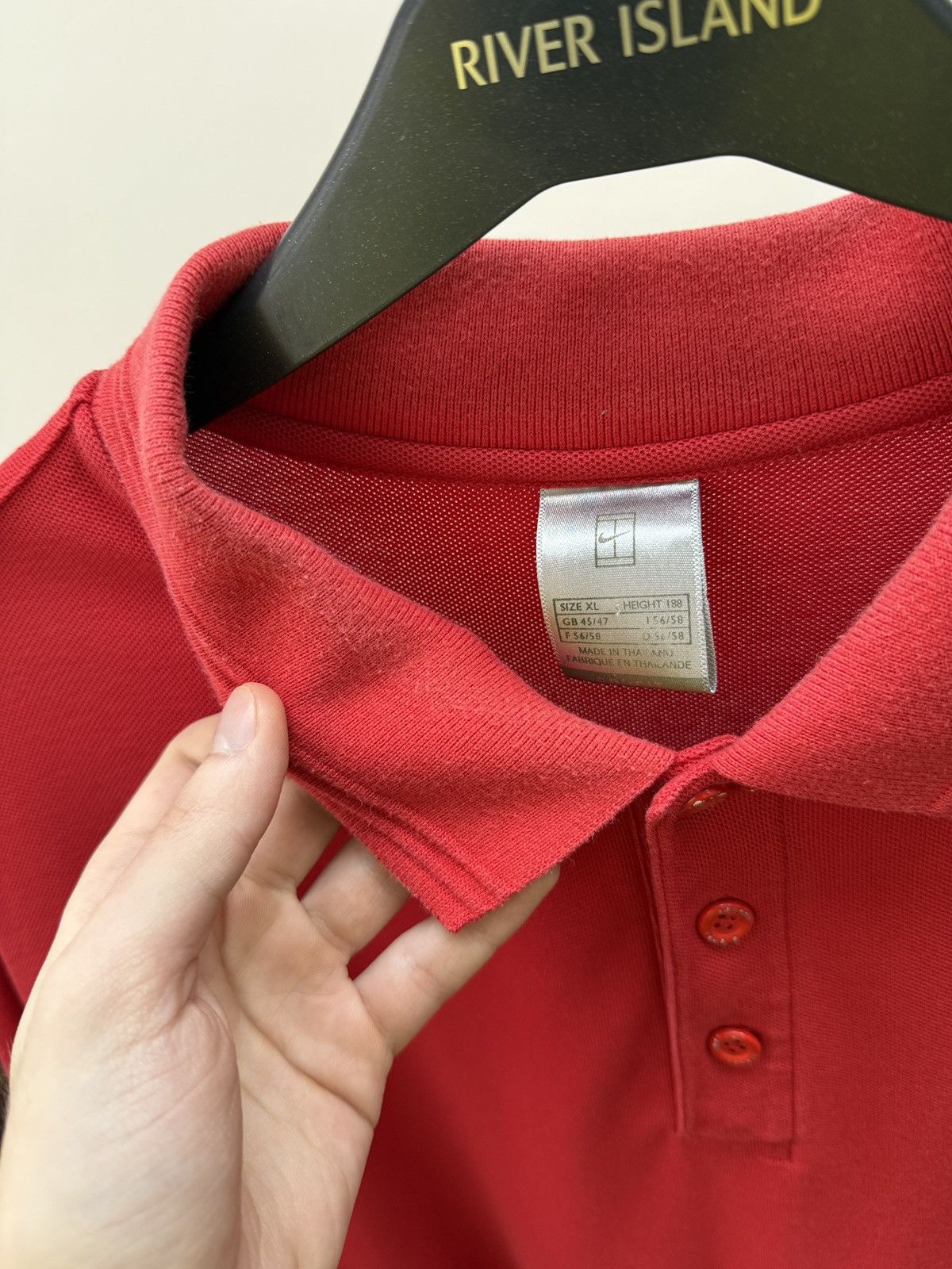 Nike Vintage Nike Court Polo Shirt Red Tennis Dri Fit Swoosh Logo Size US XL / EU 56 / 4 - 6 Thumbnail