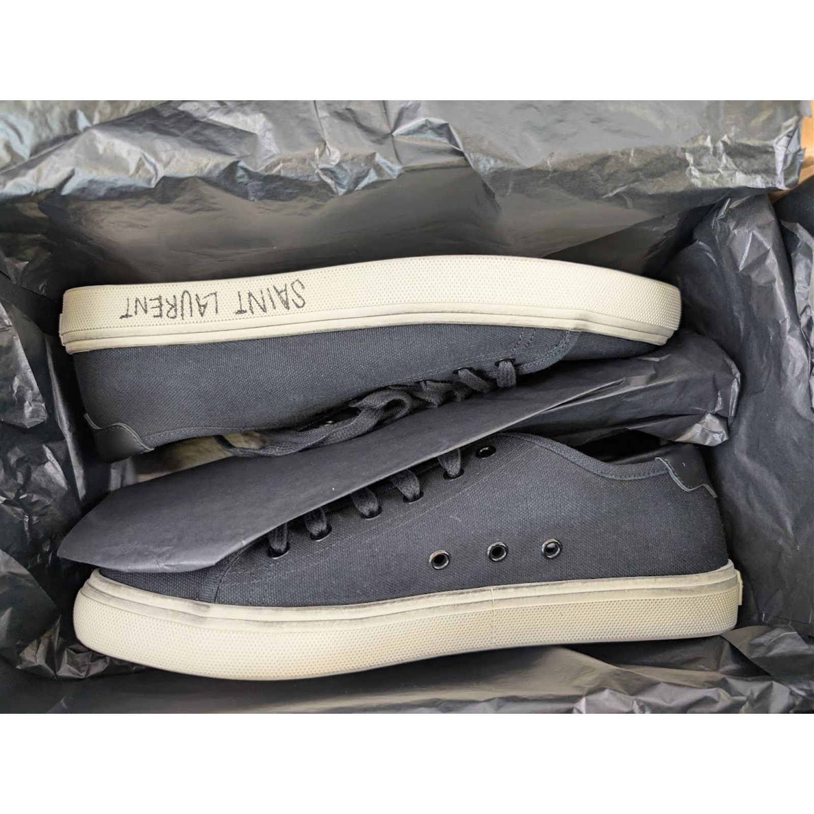 Saint Laurent Paris o1rshd1 Malibu Low-Top Sneakers in Nero Size US 10 / EU 43 - 19 Thumbnail