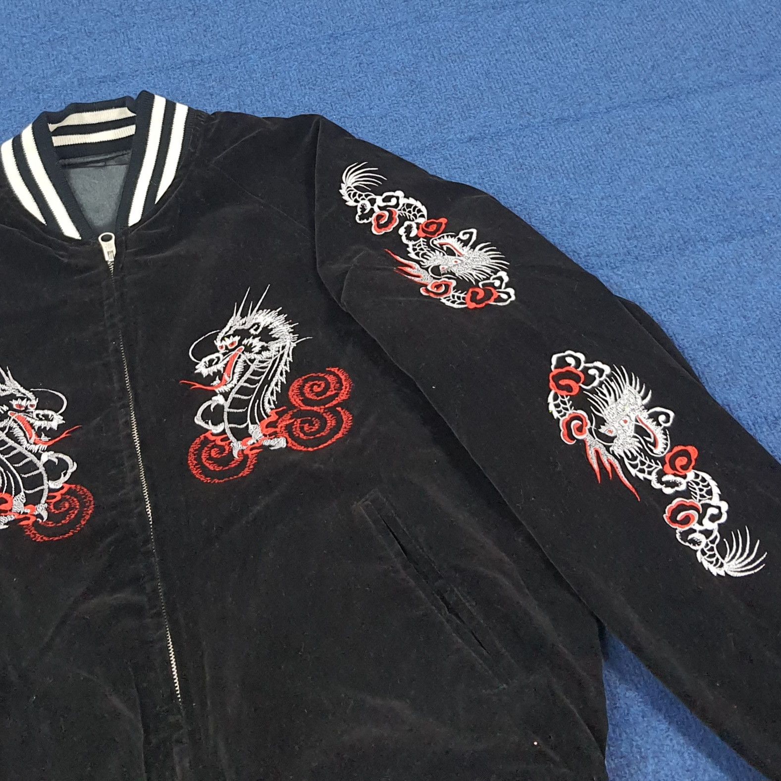 Japanese Brand Reversible Sukajan Bomber American Spirit Shoot One C291N24 Size US M / EU 48-50 / 2 - 11 Thumbnail