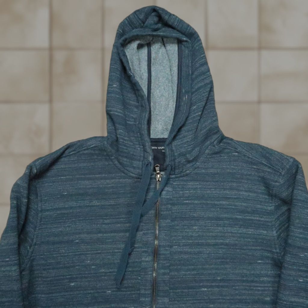 John Varvatos John Varvatos Hoodie Men XL Blue Space Dyed Full Zip Pockets Size US XL / EU 56 / 4 - 1 Thumbnail