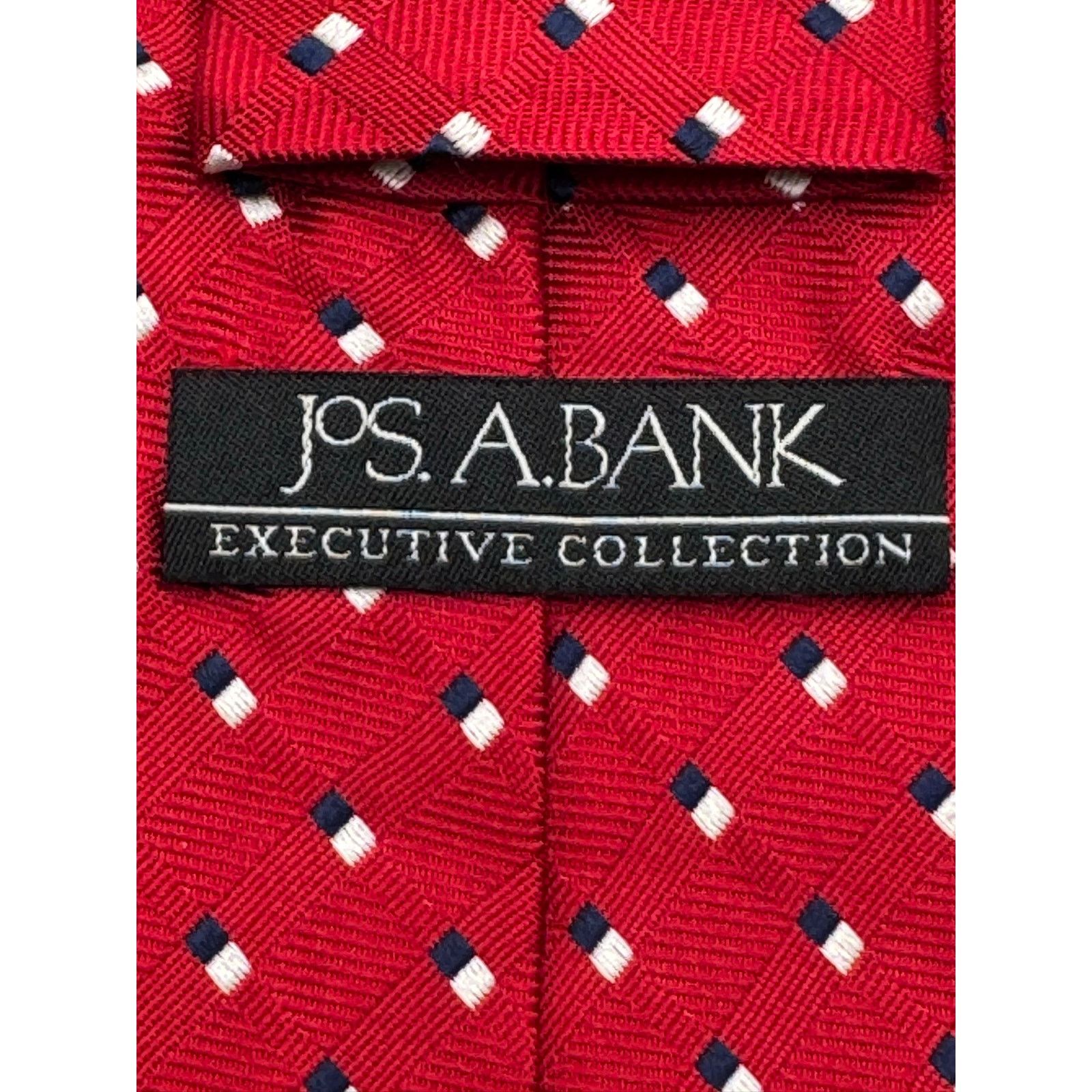 Jos. A. Bank Jos. A. Bank Executive Collection Red Geometric Silk Tie Size ONE SIZE - 7 Thumbnail