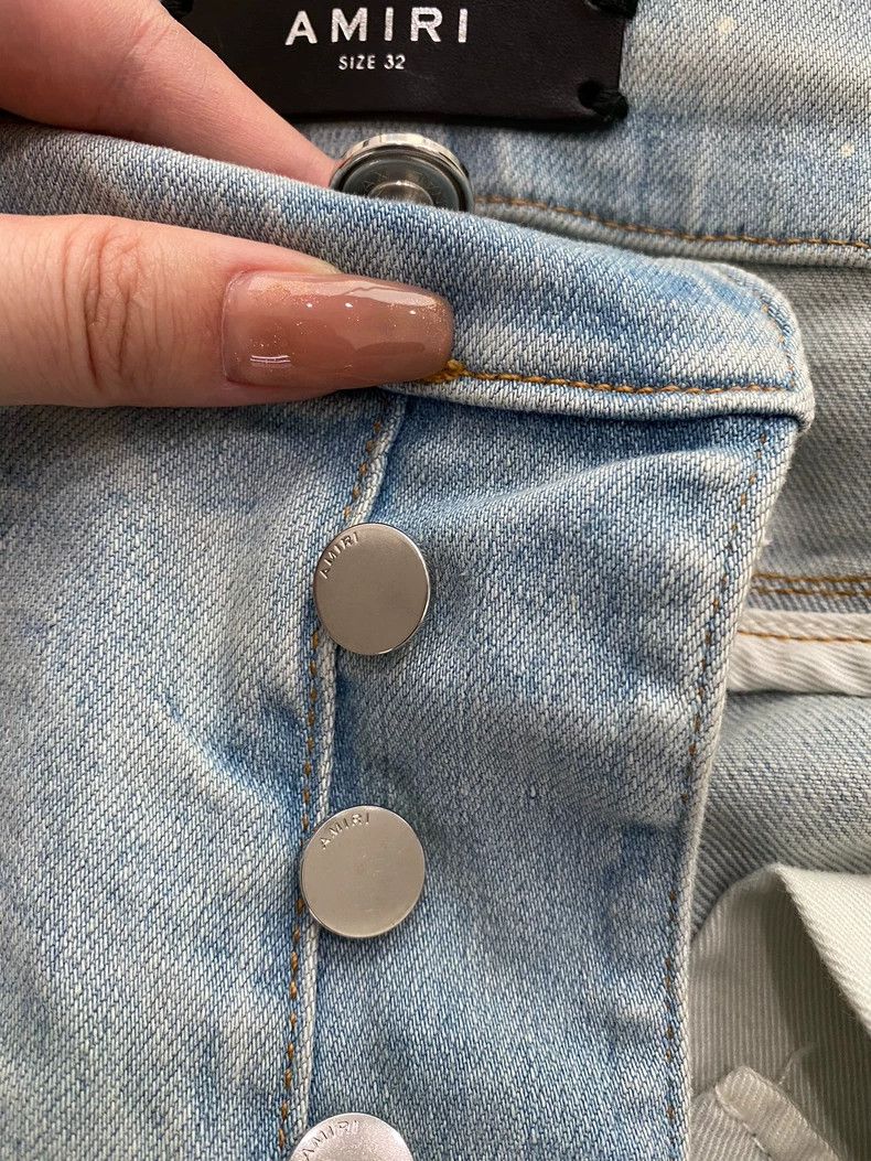 Amiri Amiri Washed blue splashed ink to destroy jeans 2502-Nextar Size US 32 / EU 48 - 6 Thumbnail