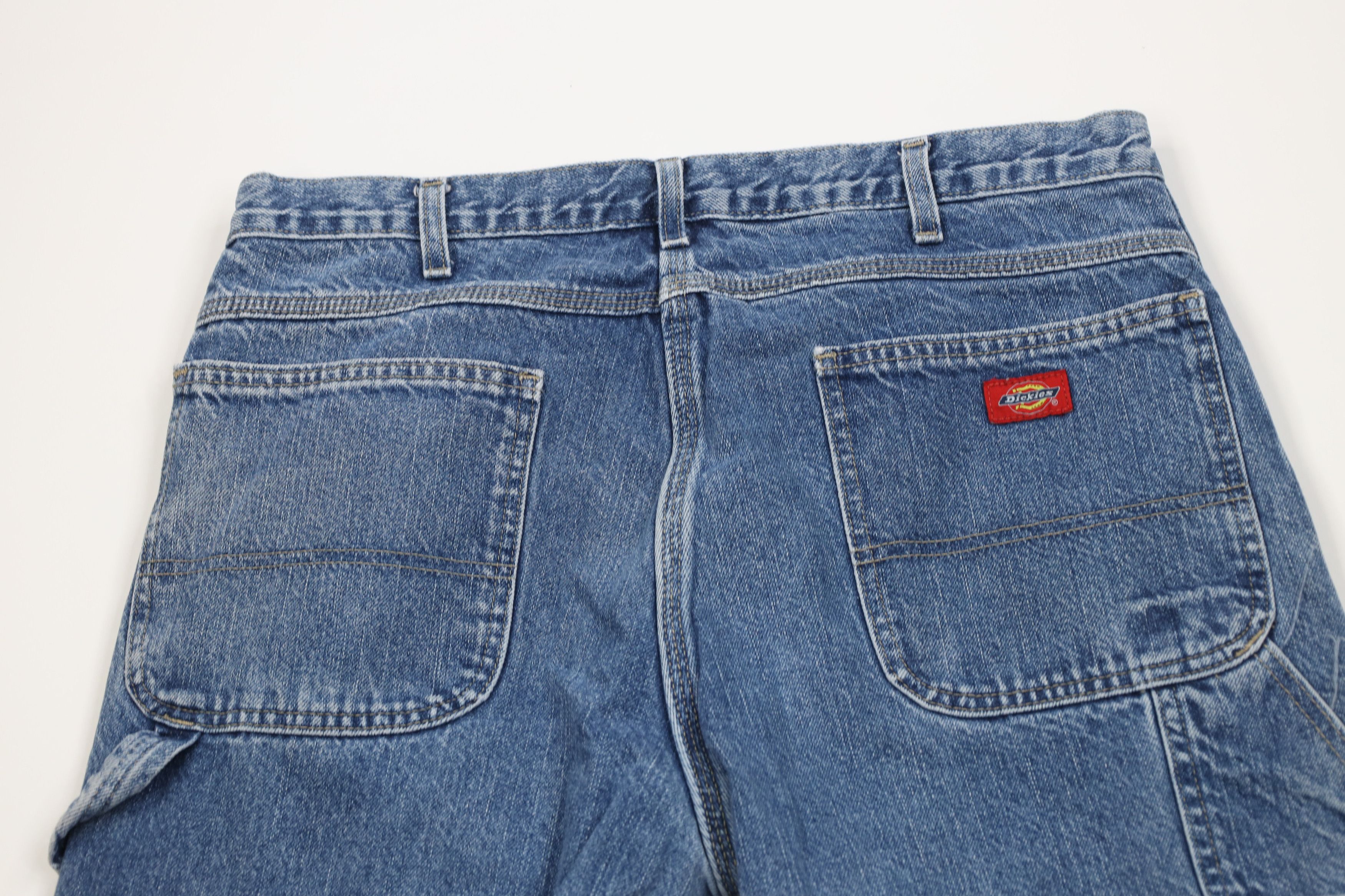 Dickies Vintage Y2K Dickies Wide Leg Dungaree Denim Jeans Blue Size US 36 / EU 52 - 10 Thumbnail