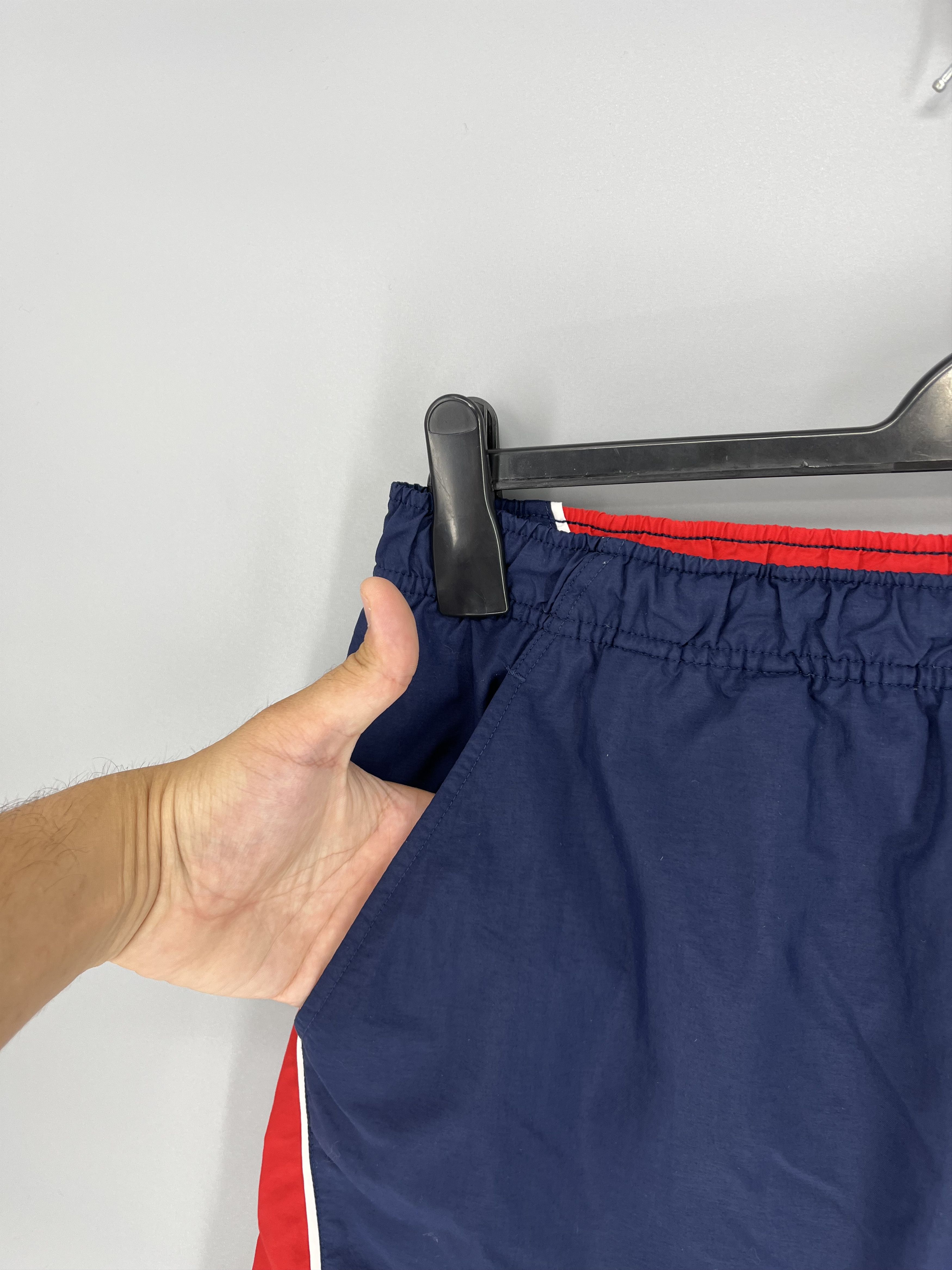 Nike × Vintage 90s Vintage Nike Black Nylon Mini Swoosh Shorts Travis Style Size US 34 / EU 50 - 6 Thumbnail