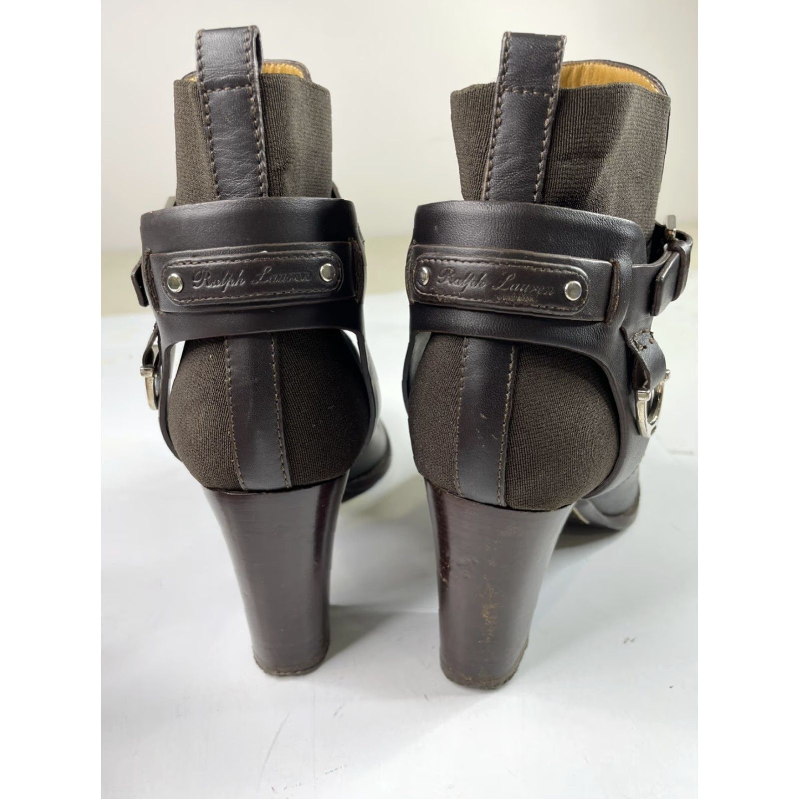 Ralph Lauren Ralph Lauren Collection Purple Label Womens Boots Brown Leather Buckle Size 37B Size US 6 / IT 36 - 4 Thumbnail