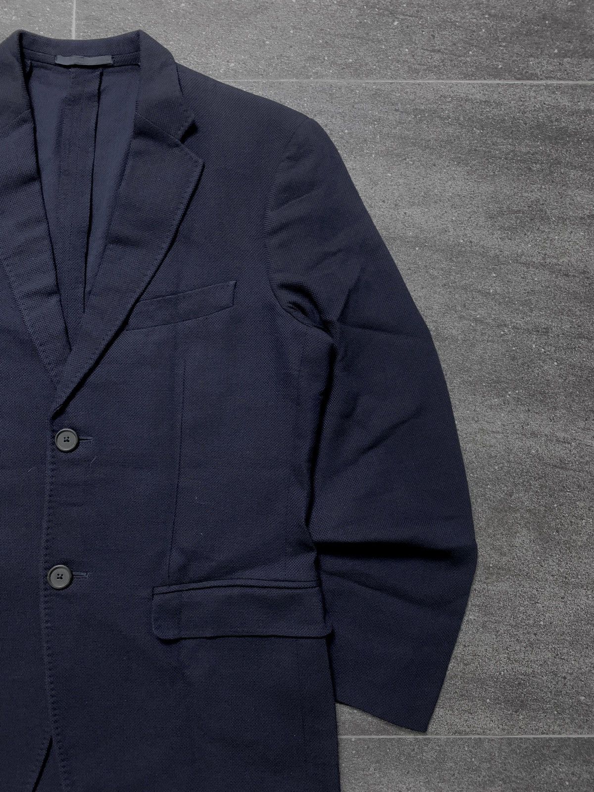 Jil Sander 2000s Wool Textured Blazer Size 48S - 3 Thumbnail