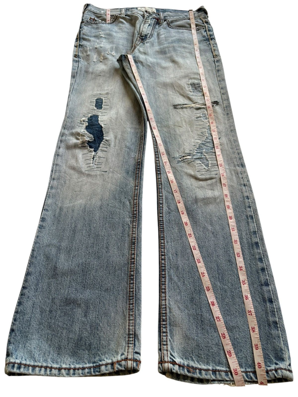 Japanese Brand Vintage Japanese Brand Patches Faded Wash Bootcut Jeans Size US 29 - 13 Thumbnail
