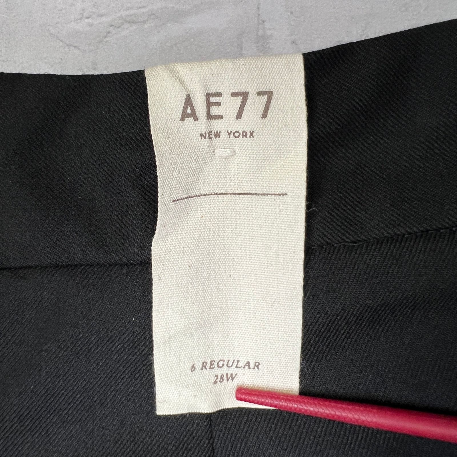 American Eagle Outfitters American Eagle AE77 Wool Blend Pleated Wide Leg Pant Black 6 Size 28" / US 6 / IT 42 - 12 Thumbnail