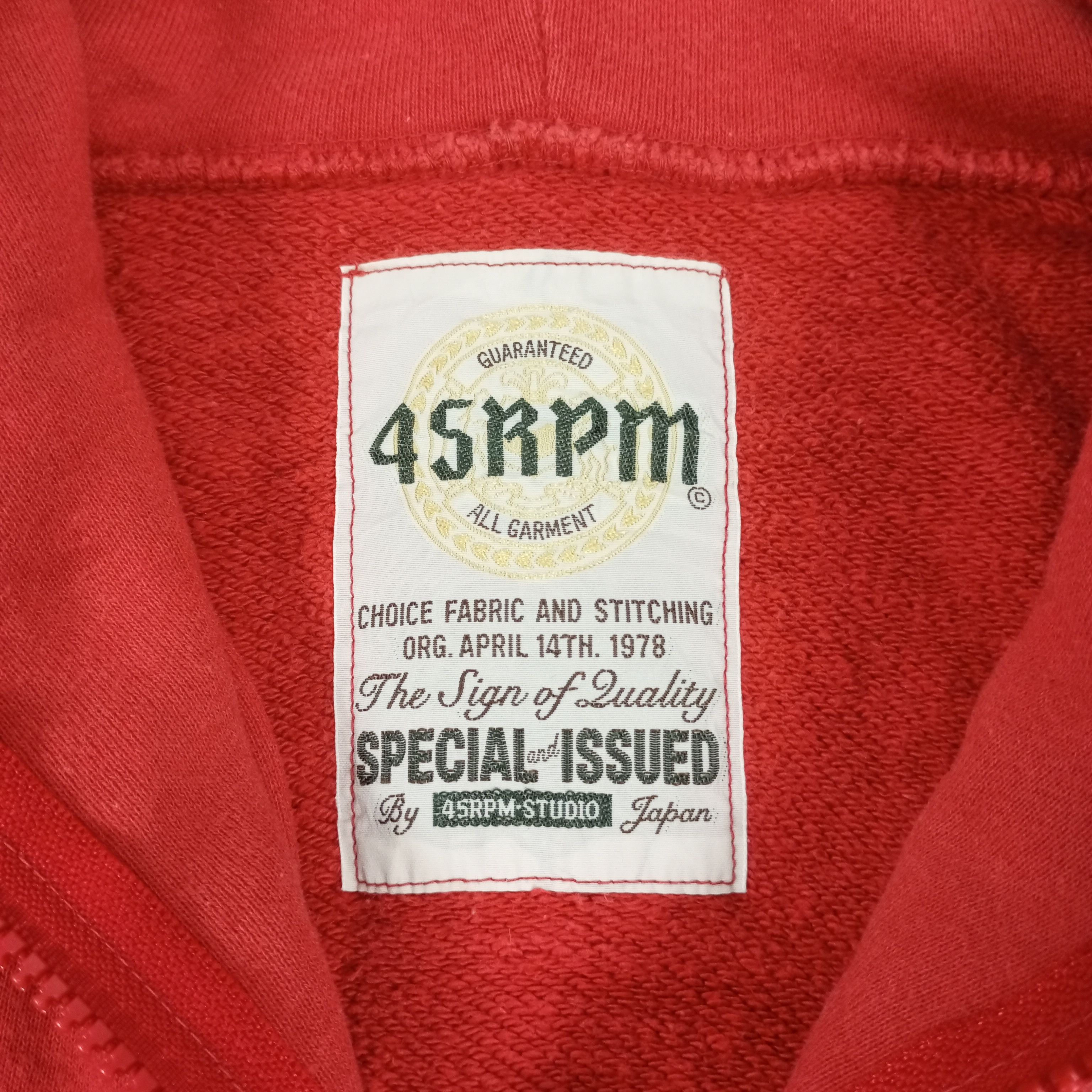 45rpm 45PRM Studio Co Ltd Japanese Brand Zipper Hoodies Size US M / EU 48-50 / 2 - 4 Thumbnail