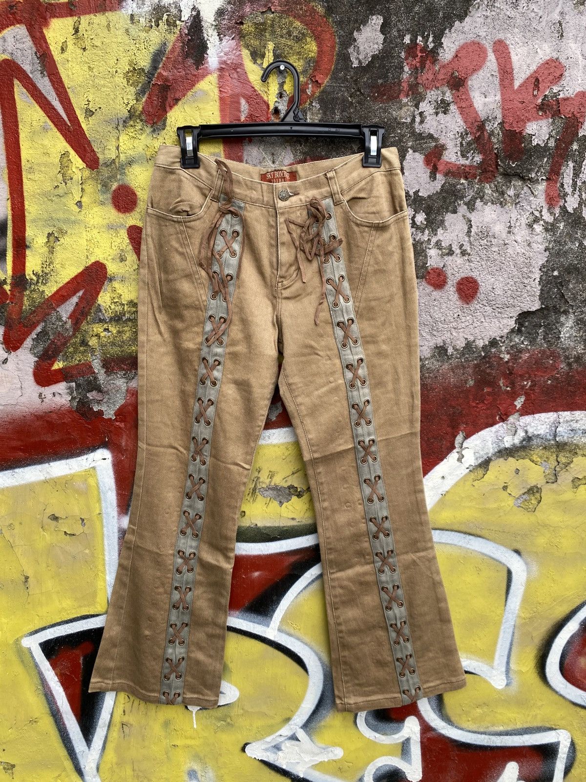 Vintage Rare sky bomber flared bondage tactical punk Size US 29 - 1 Thumbnail
