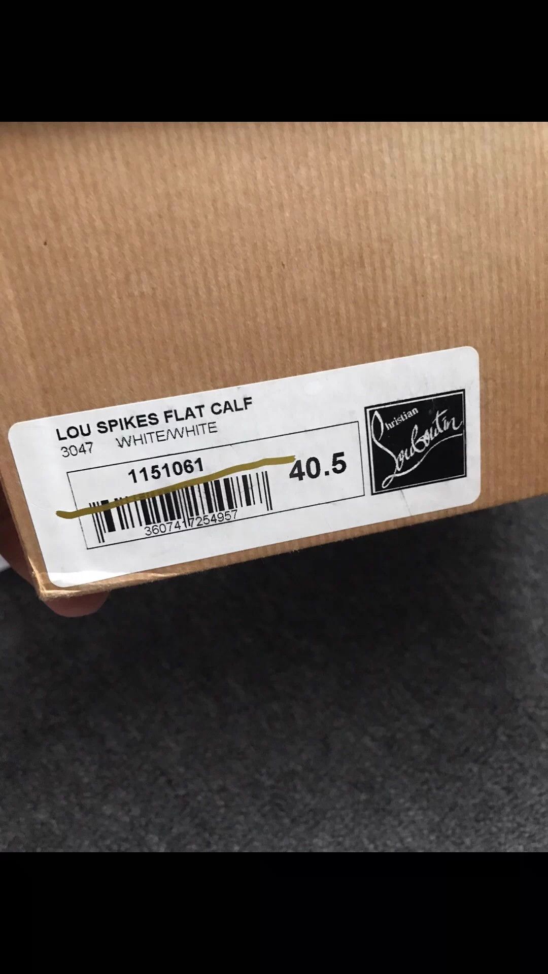 Christian Louboutin CL White Leather Side Disc Sneaker 40.5 EU Runs Large Size US 7.5 / EU 40-41 - 9 Thumbnail