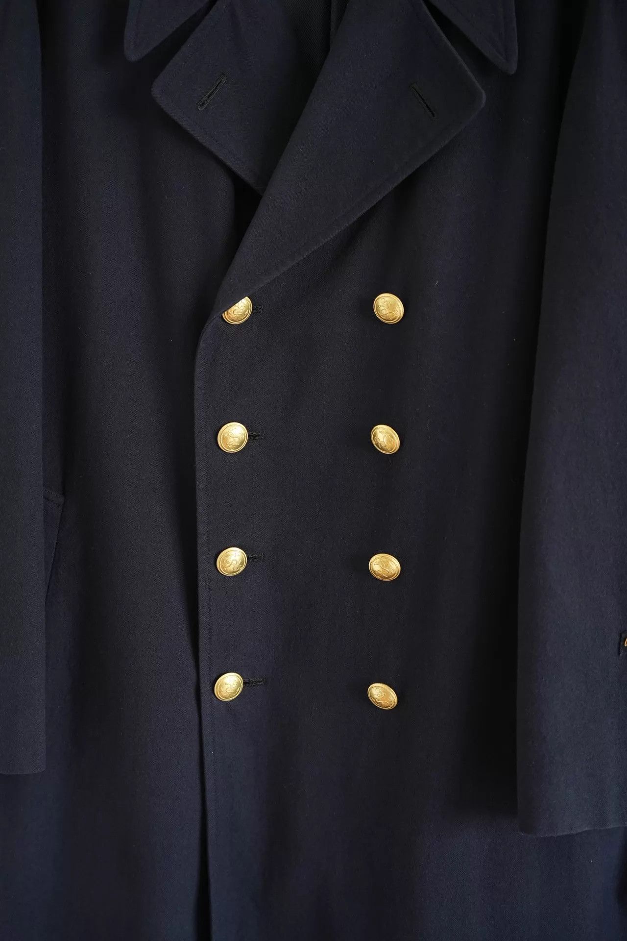 Yohji Yamamoto Yohji Yamamoto 90s Y's DB Gold Anchor Navy Coat Size US M / EU 48-50 / 2 - 3 Thumbnail