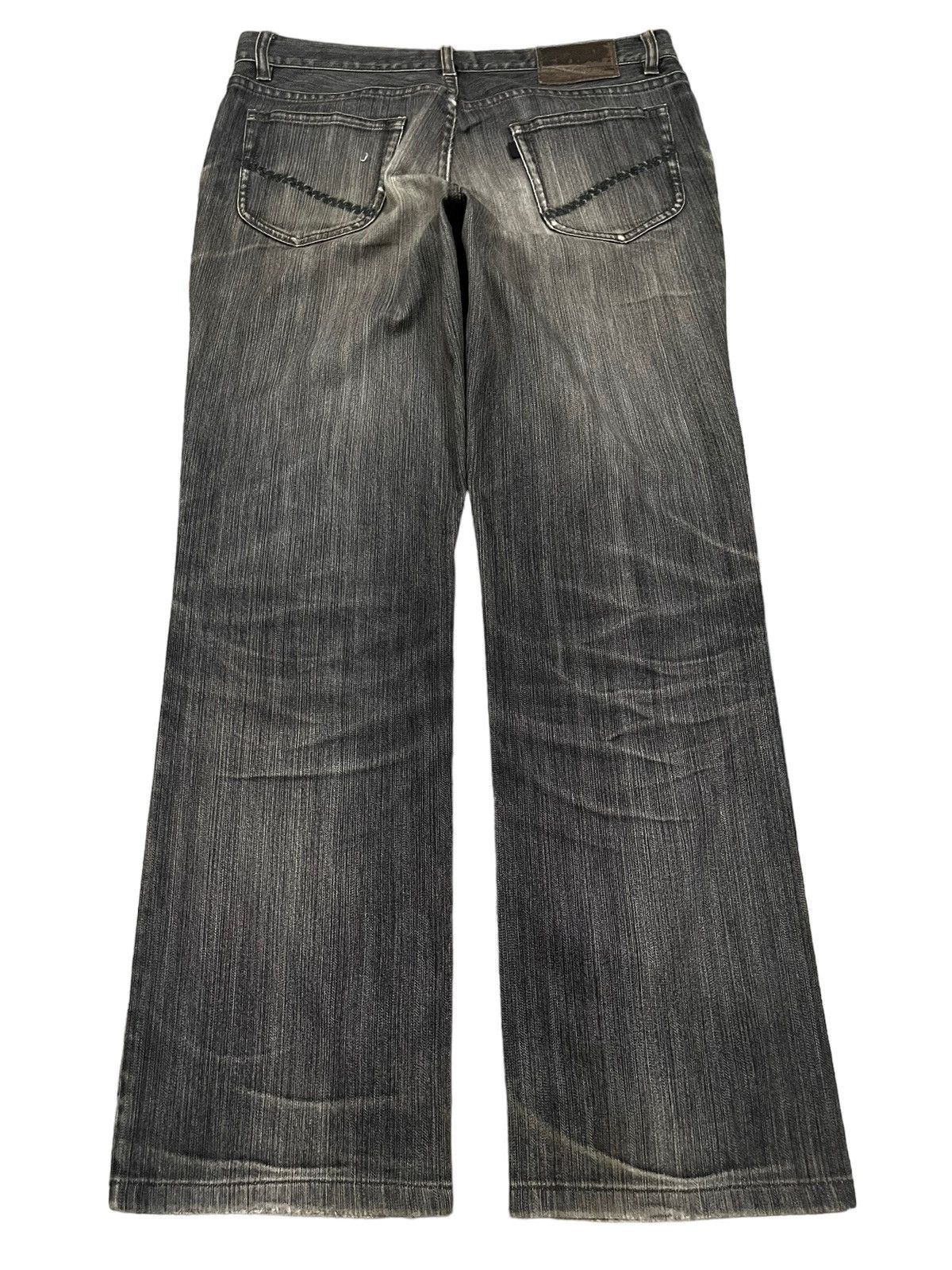JNCO Vintage Japanese Brand Faded Wash Style Distressed Jeans Size US 33 - 2 Thumbnail