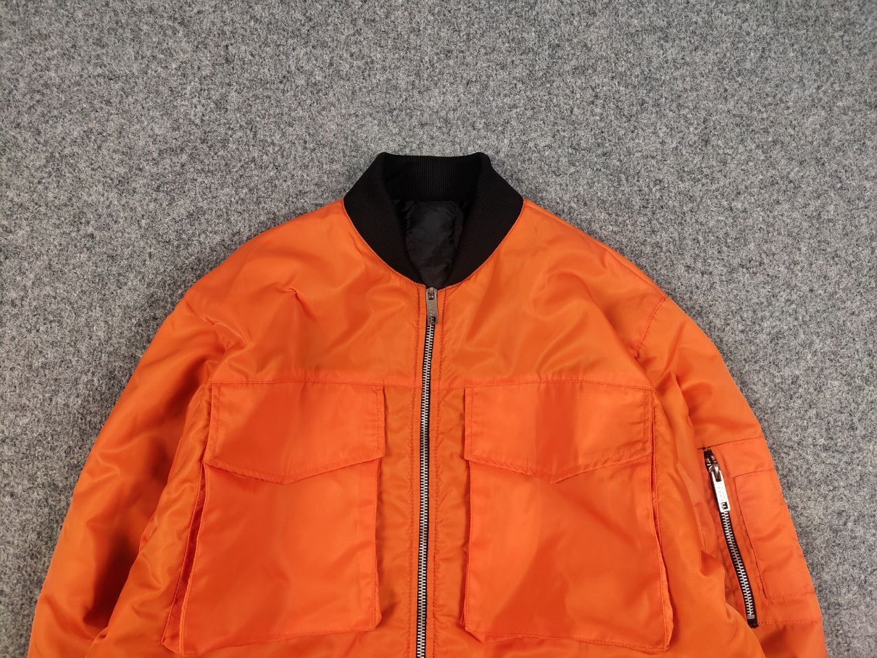 Japanese Brand Vintage Japan Style Orange Pocket Bomber Jacket Y2K Style Size US M / EU 48-50 / 2 - 8 Thumbnail