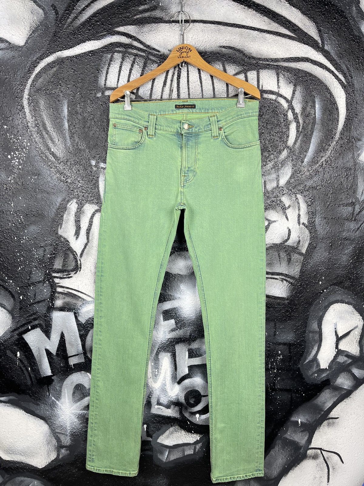 Nudie Jeans Nudie Jeans Co. Light Green Slim Fit Denim Jeans Size 33 Size US 33 - 2 Thumbnail