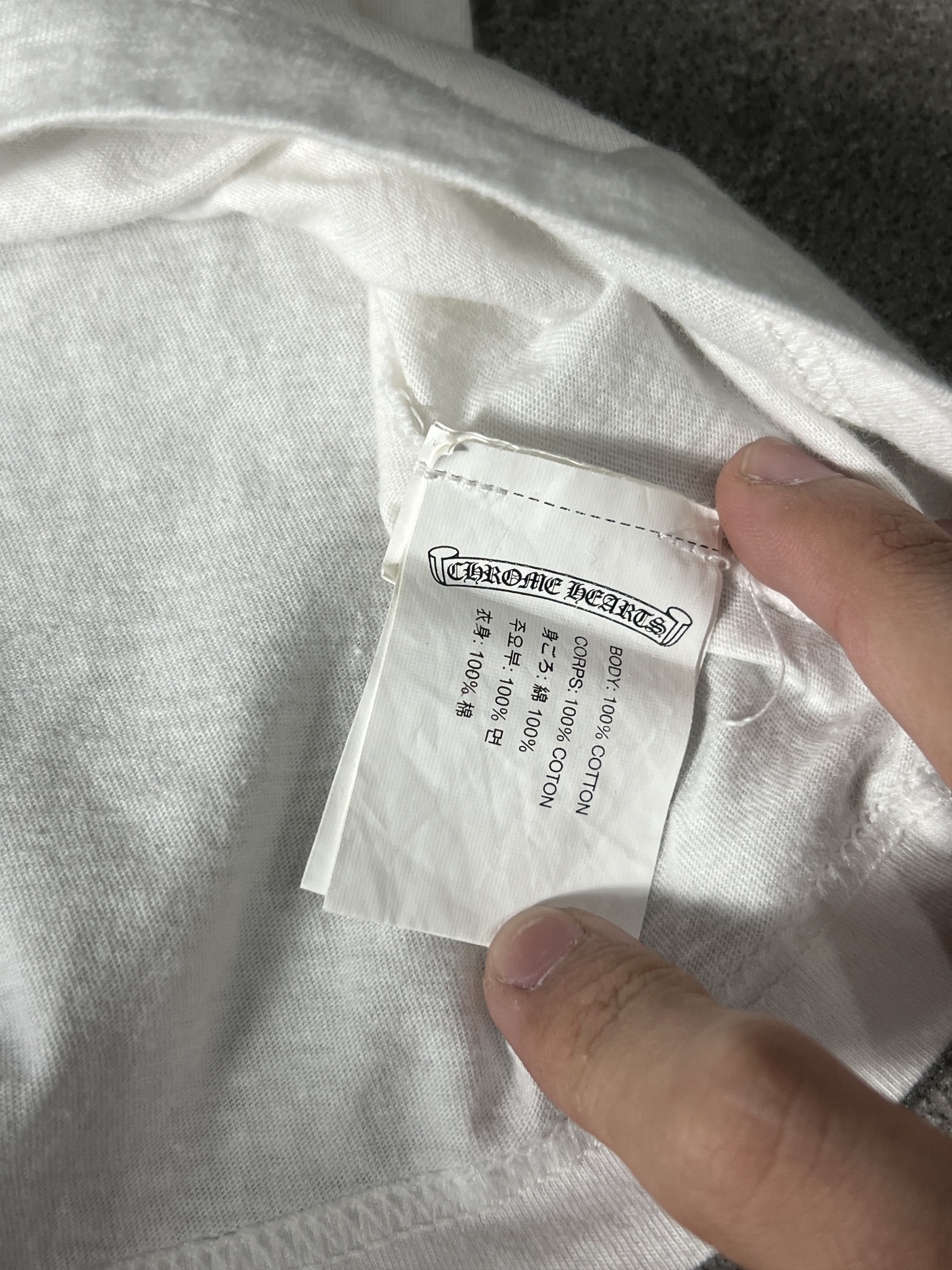 Chrome Hearts Chrome Hearts Cross Grid Pocket Tee White Size S Size US S / EU 44-46 / 1 - 4 Thumbnail