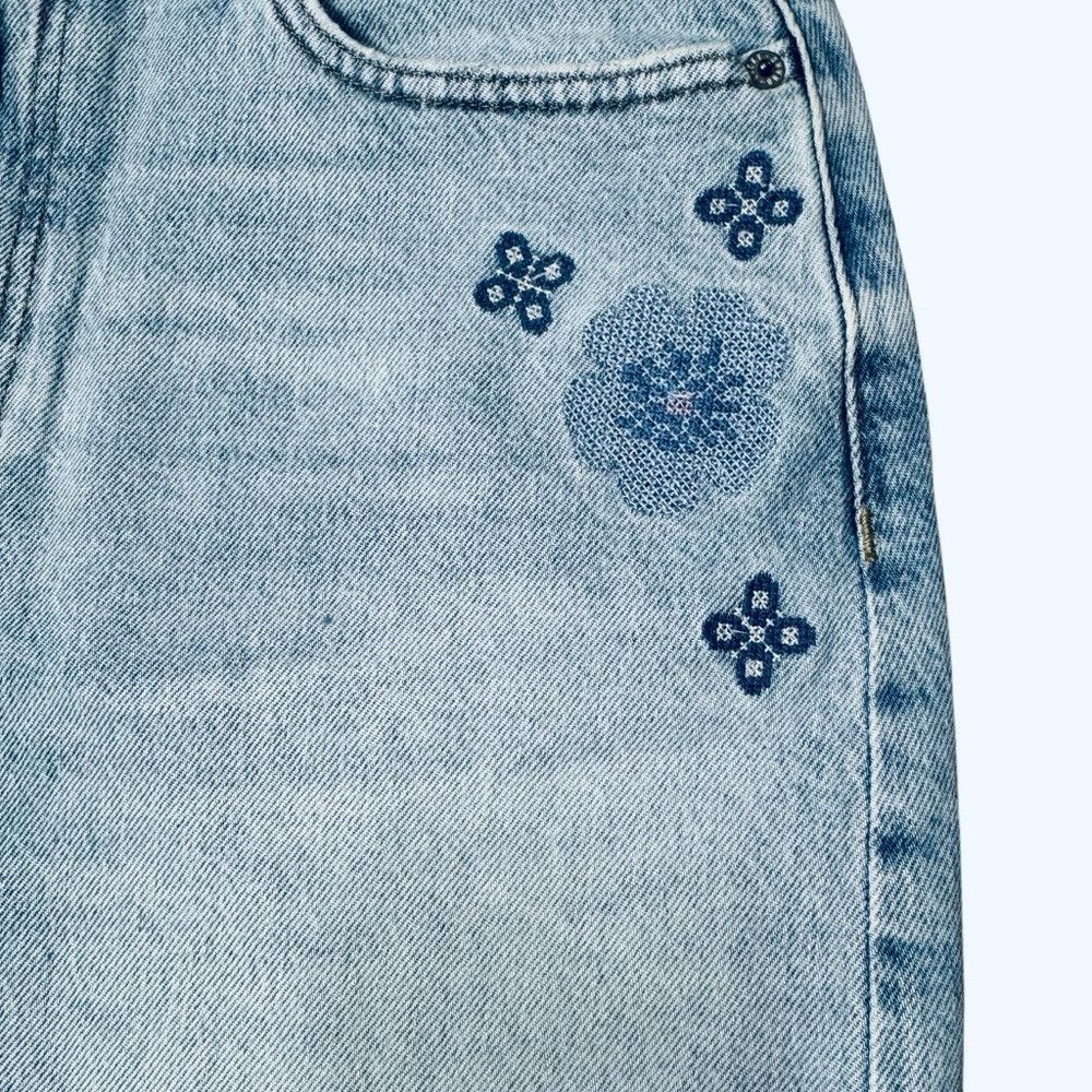 Lucky Brand NWT New LUCKY BRAND Mini Denim Skirt With Embroidered Detai Size 32" / US 10 / IT 46 - 5 Thumbnail