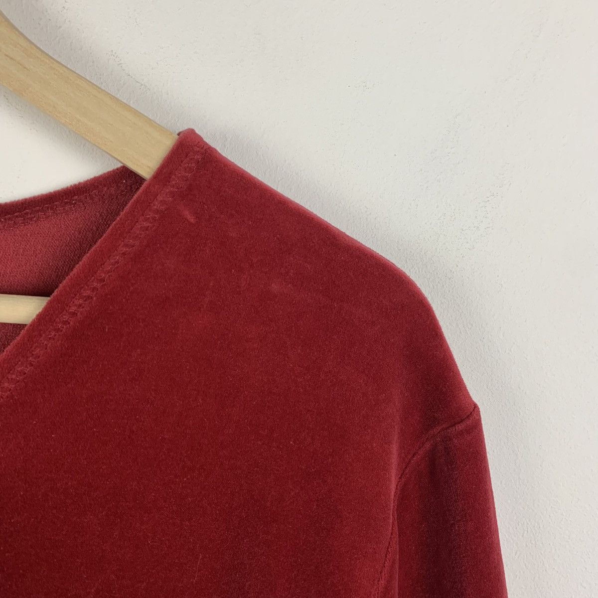 Gudrun Sjoden Velour Cardigan Size M Red Avant Garde