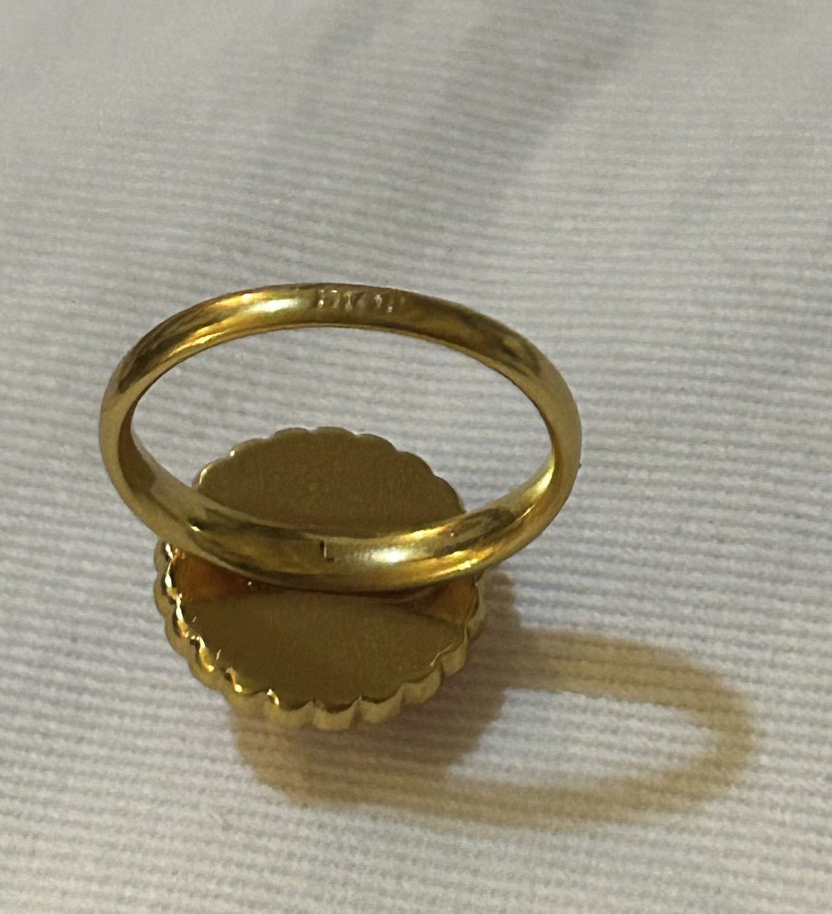 Dior Christian Dior Petit CD Baroque Ring Gold-Finish Metal Size ONE SIZE - 7 Thumbnail