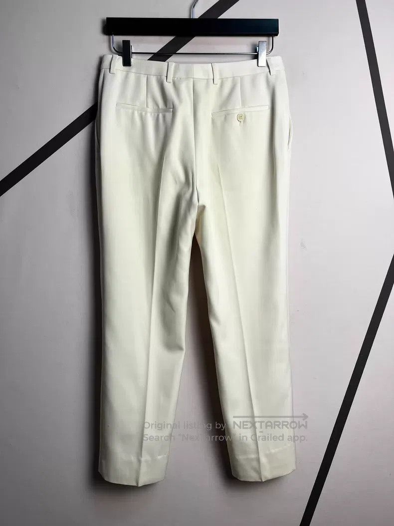 Saint Laurent Paris Saint Laurent Paris White 9-Figure Wool Trousers Size US 30 / EU 46 - 2 Thumbnail