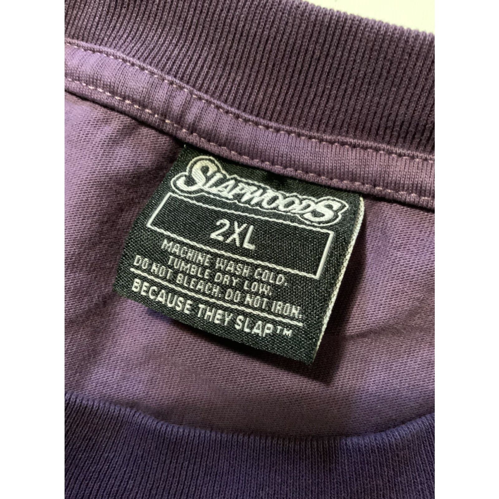 Vintage VINTAGE Slapwoods Cigar Wraps Once You Go Slap You Never Go Back Purple Graphic T-Shirt Mens 2XL Purple"} Size US XXL / EU 58 / 5 - 7 Thumbnail