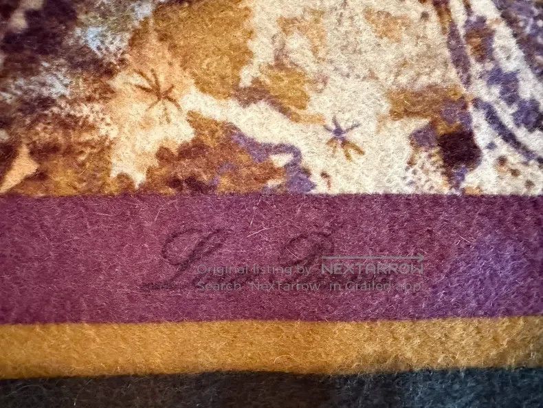 Loro Piana Loro Piana 100% cashmere, beige with purple-red stripes, b Size ONE SIZE - 3 Thumbnail