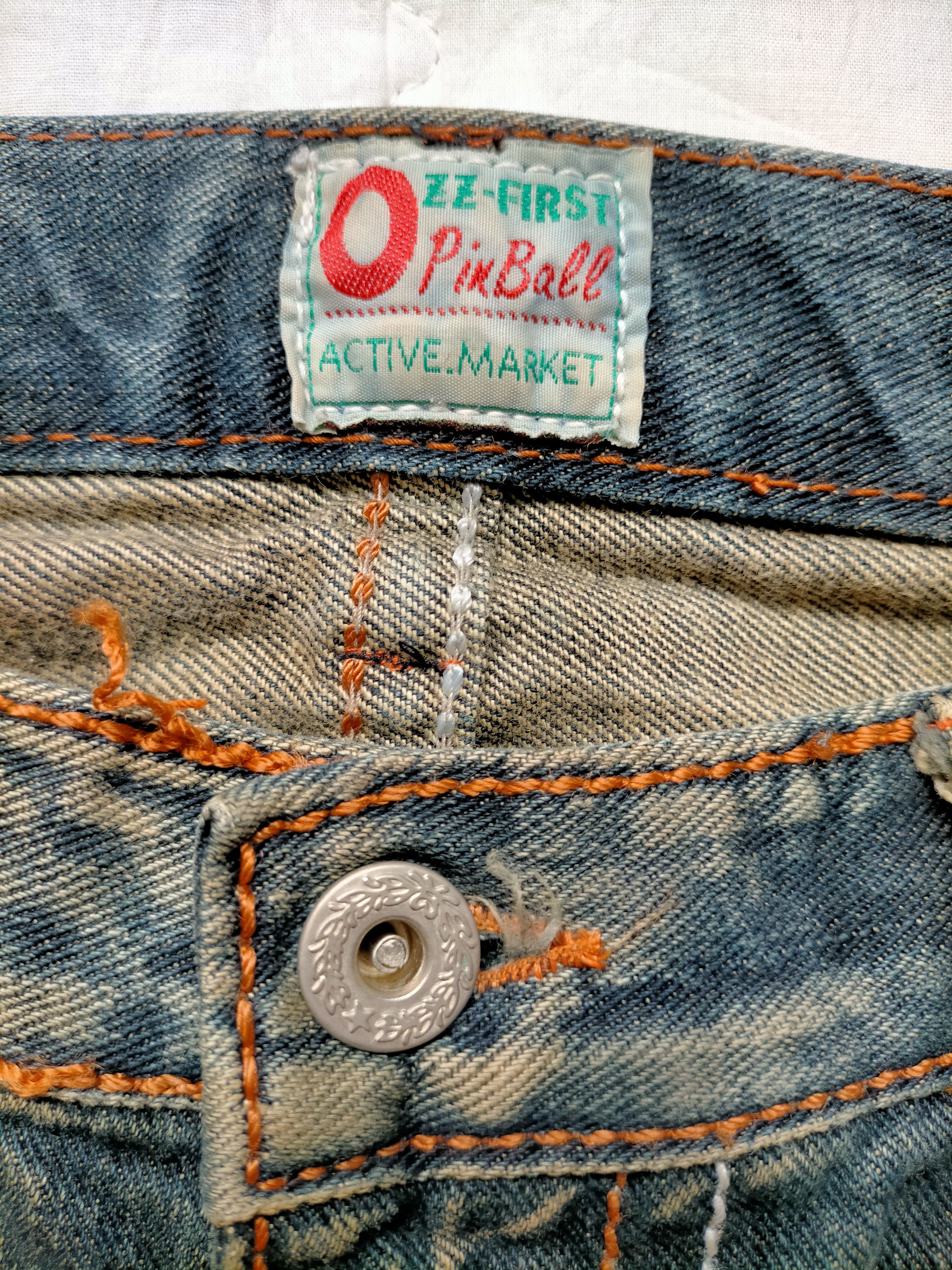 If Six Was Nine Flare Jeans OzzPinball Ripped Patchwork Boot cut denim Size US 35 - 17 Thumbnail