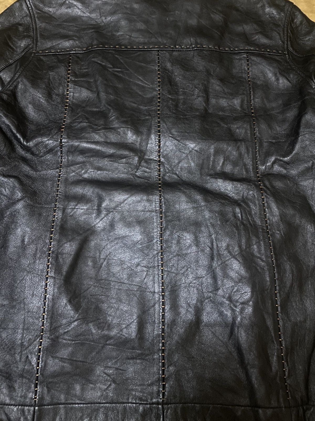 Balmain Vintage Balmain Black Leather Long Jacket Size US L / EU 52-54 / 3 - 4 Thumbnail