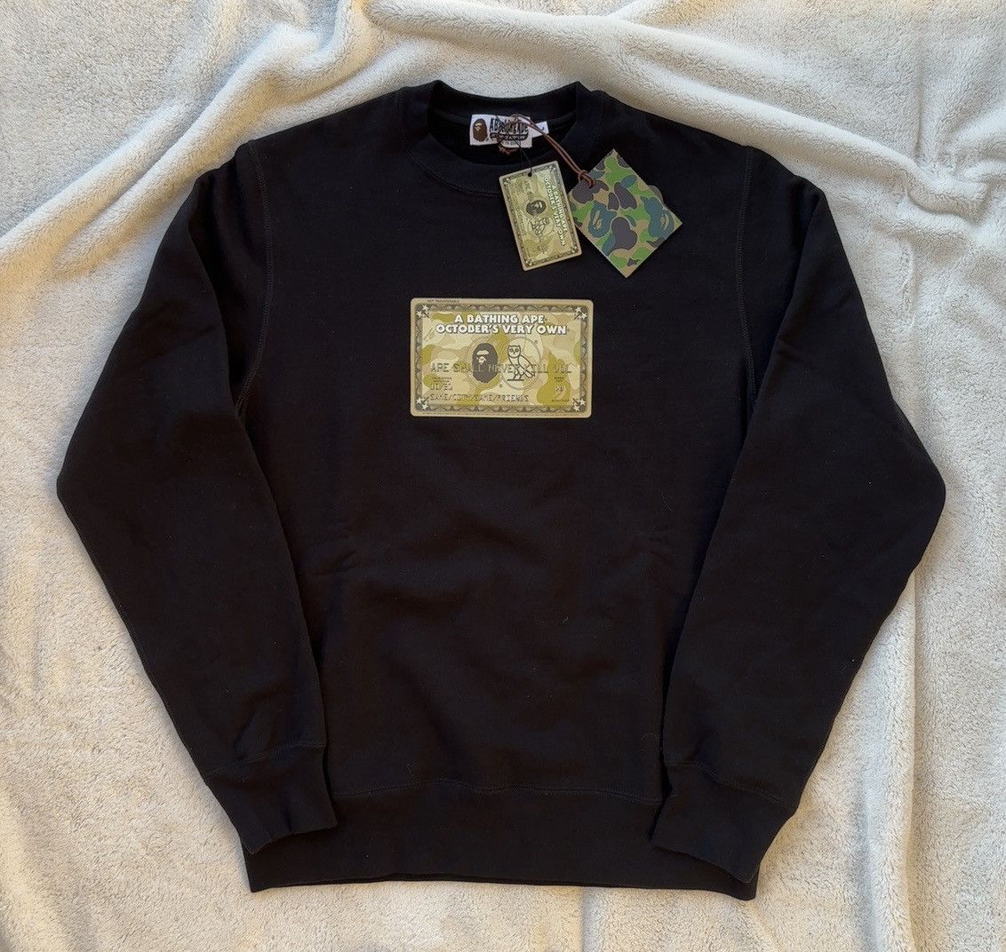 Bape x OVO Black Card Crewneck