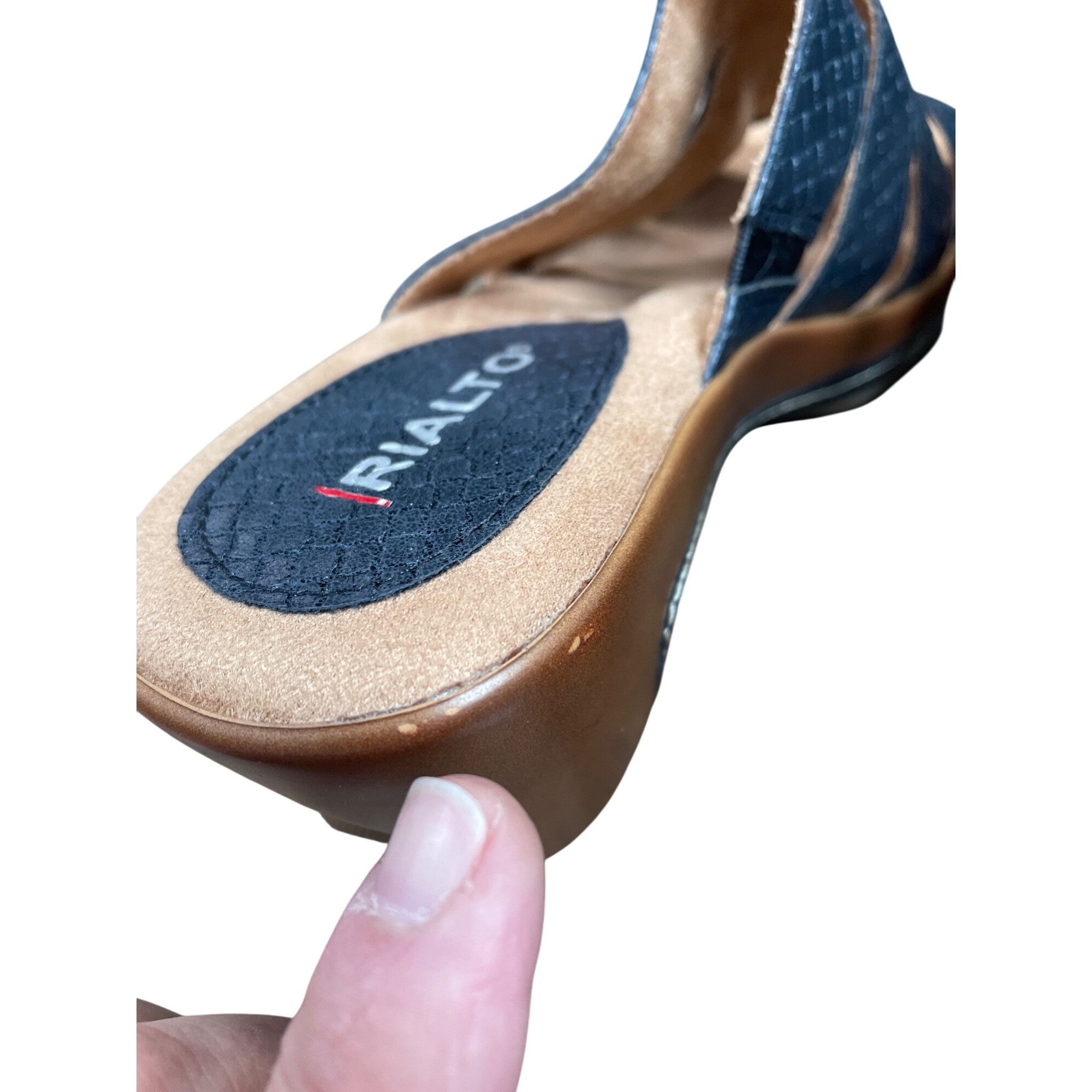 Other Rialto Womens synthetic Navy Blue Slide Wedge Sandals Sz 6M Size US 6 / IT 36 - 12 Thumbnail