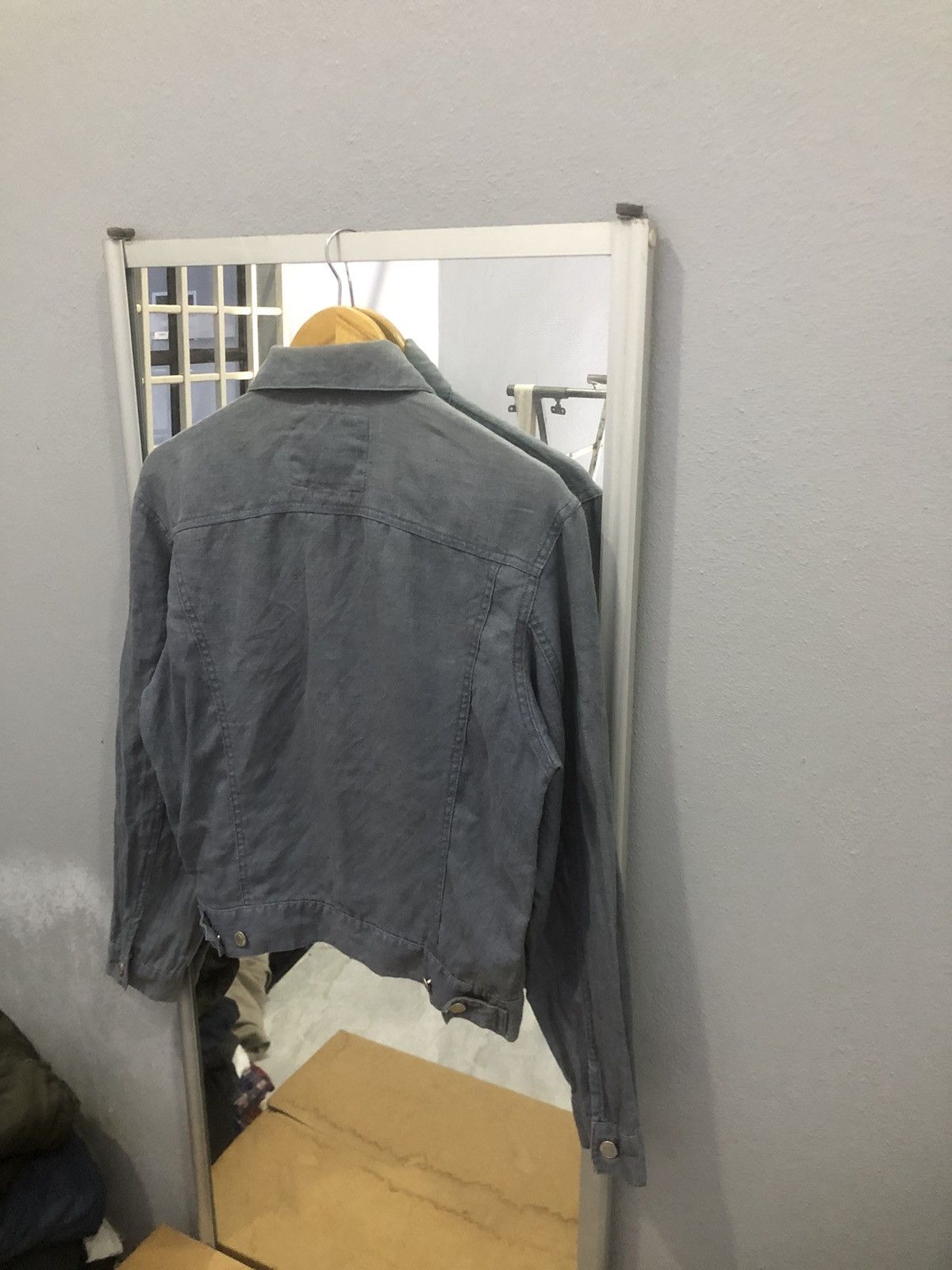 Japanese Brand Valman Japan 100% Linen Denim Style Trucker Jacket Size US XS / EU 42 / 0 - 12 Thumbnail