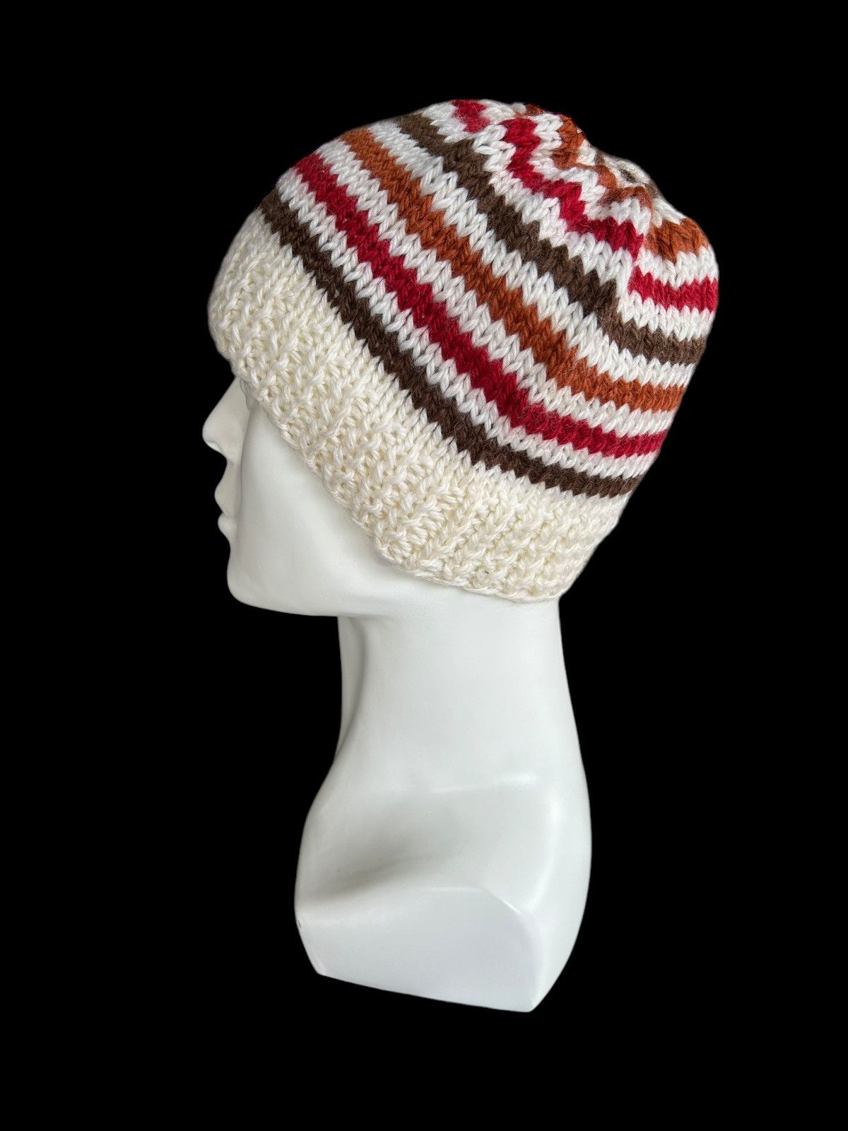 Japanese Brand × Kapital × Vintage Crochet Knitted Handmade Beanie Hats ☠️☠️ Size ONE SIZE - 3 Thumbnail