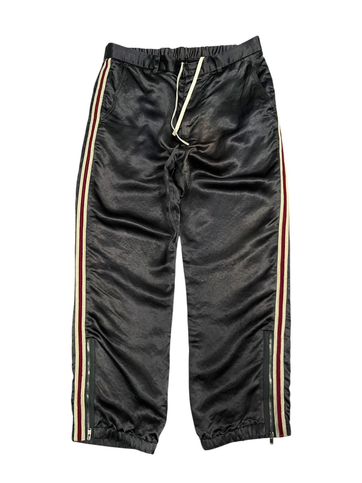 Gucci GUCCI SILK SIDE STRIPES FADED PANTS RARE Size US 29 - 1 Thumbnail