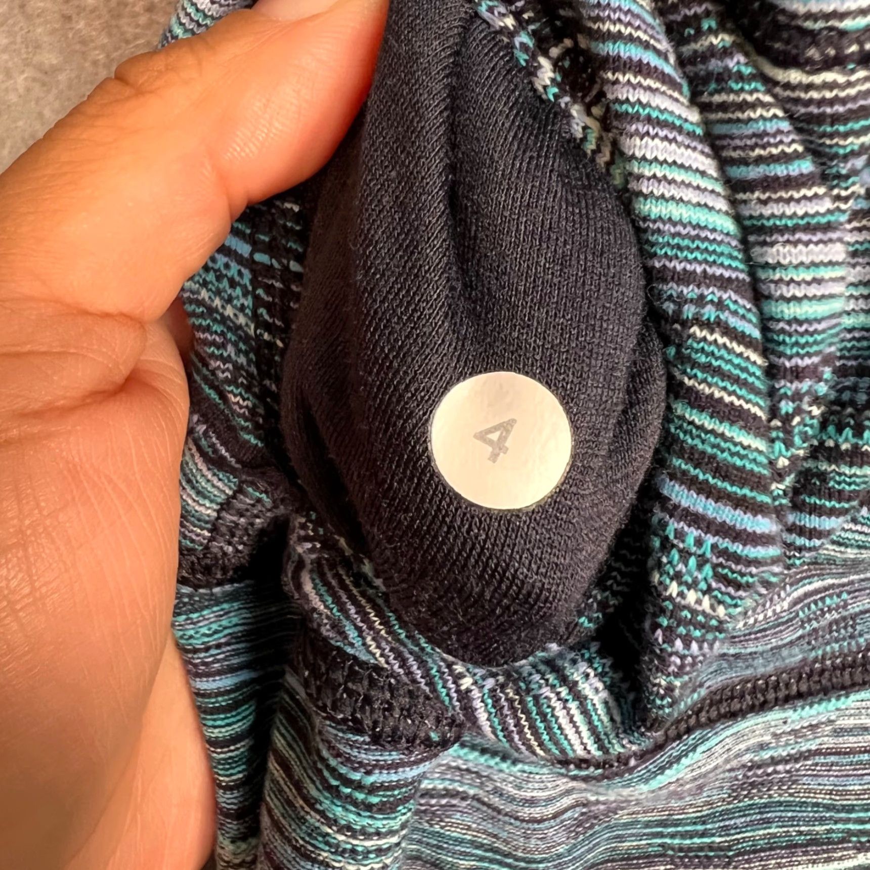 Lululemon Lululemon High-Rise 3/4 Length Leggings Size 4 Blue Stripe Pattern Yoga Pants Size 27" / US 4 / IT 40 - 3 Thumbnail