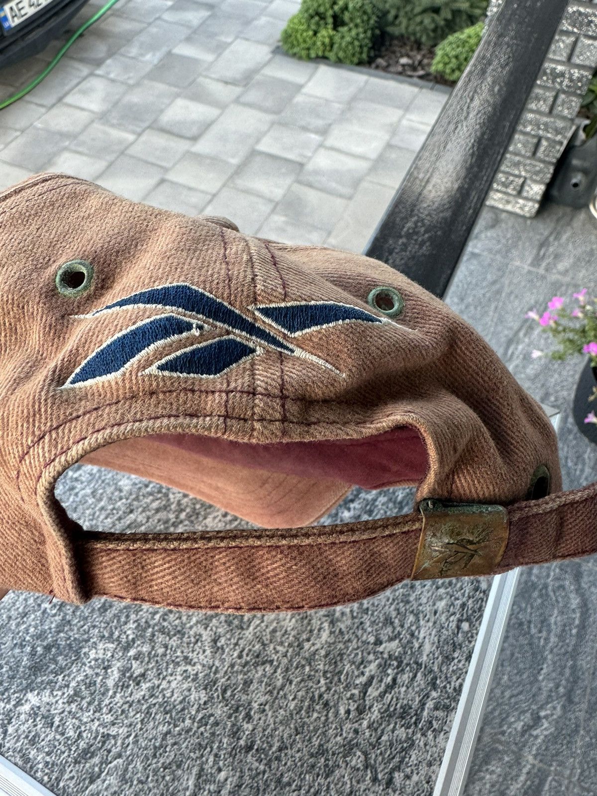 Reebok × Vintage Vintage 90s Reebok Brown Cap Y2K Size ONE SIZE - 5 Thumbnail
