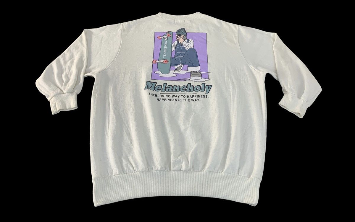 Japanese Brand Vehement Melancholy Crewneck Embroidery Skate Logo Size US XL / EU 56 / 4 - 1 Thumbnail